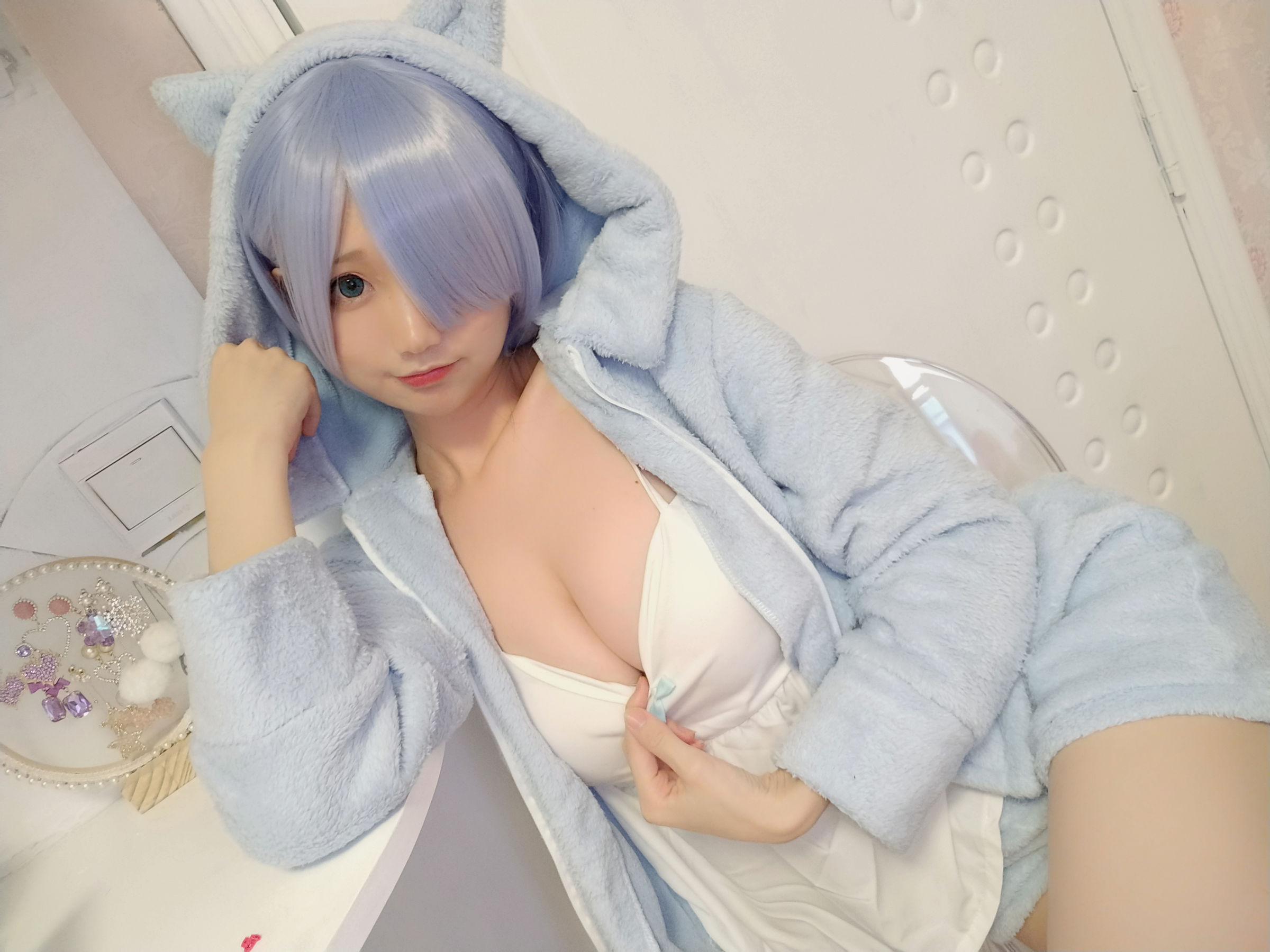 NAGISA魔物喵 - レム-猫耳パジャマ-图5