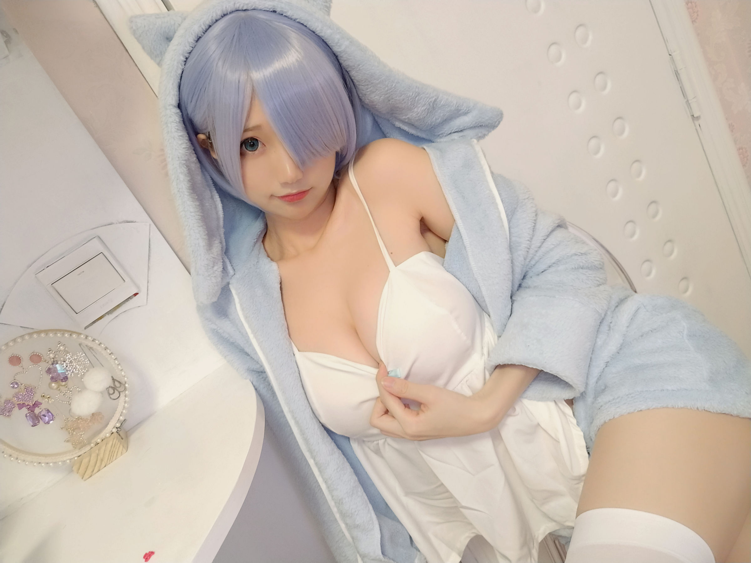 NAGISA魔物喵 - レム-猫耳パジャマ-图6