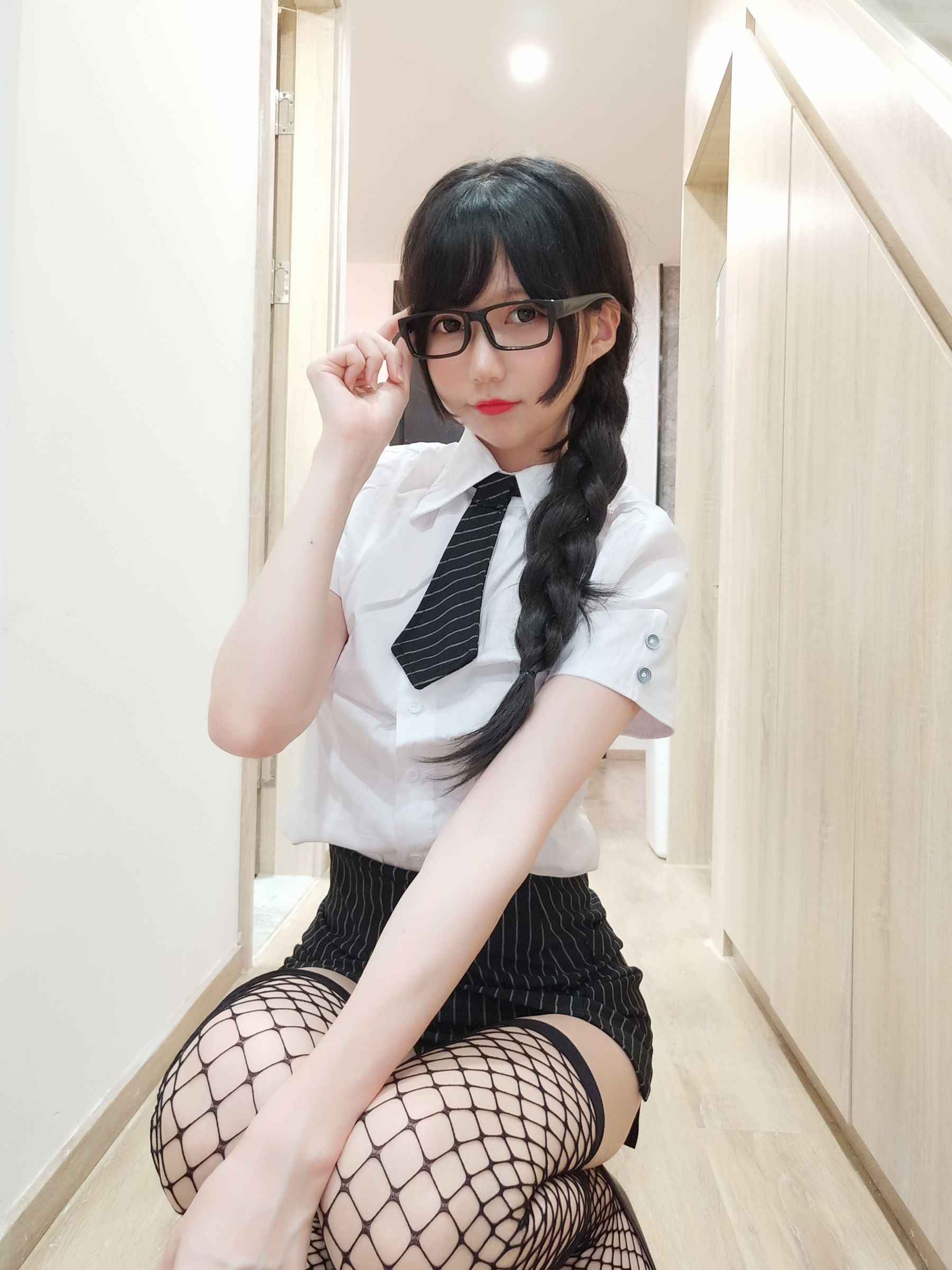 NAGISA魔物喵 - 黑丝网袜ol~~~-图6