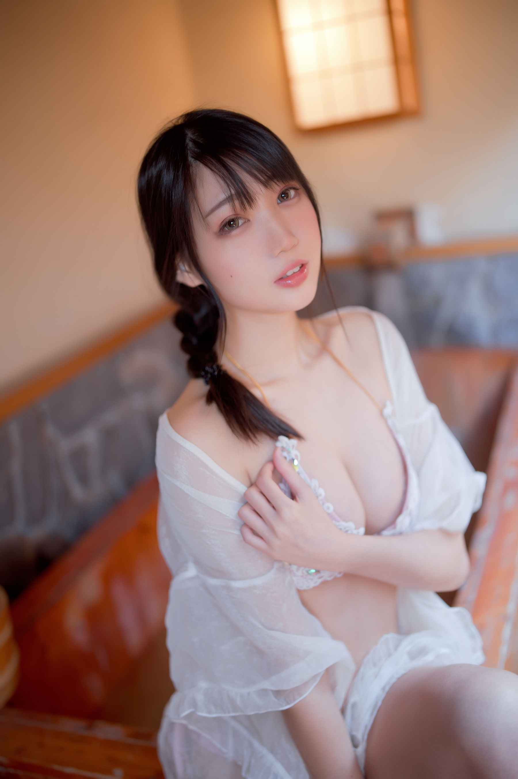 周叽是可爱兔兔 - 温泉女友-图19