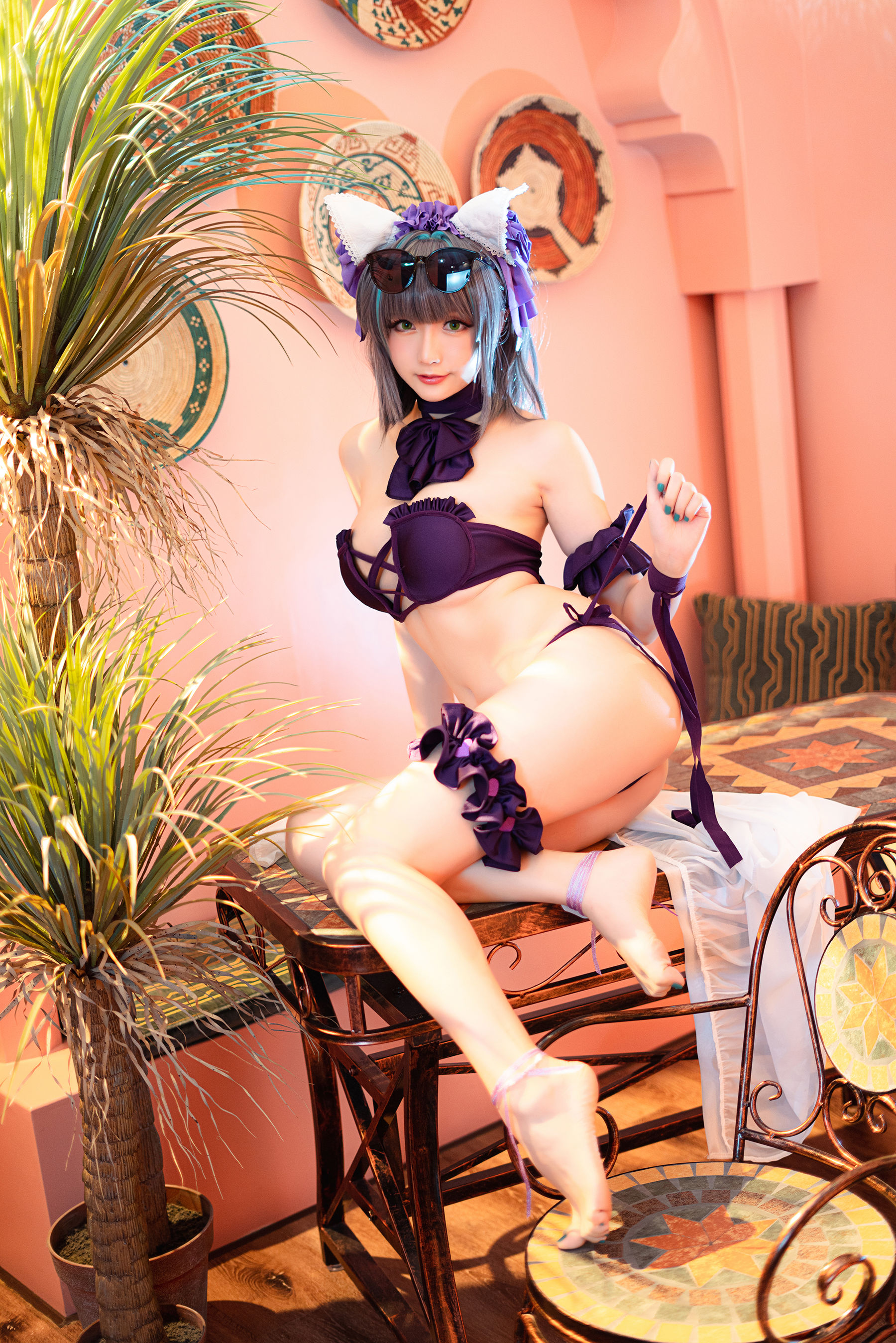 Coser小姐姐星之迟迟 - R-Maid《柴郡泳装》-图11