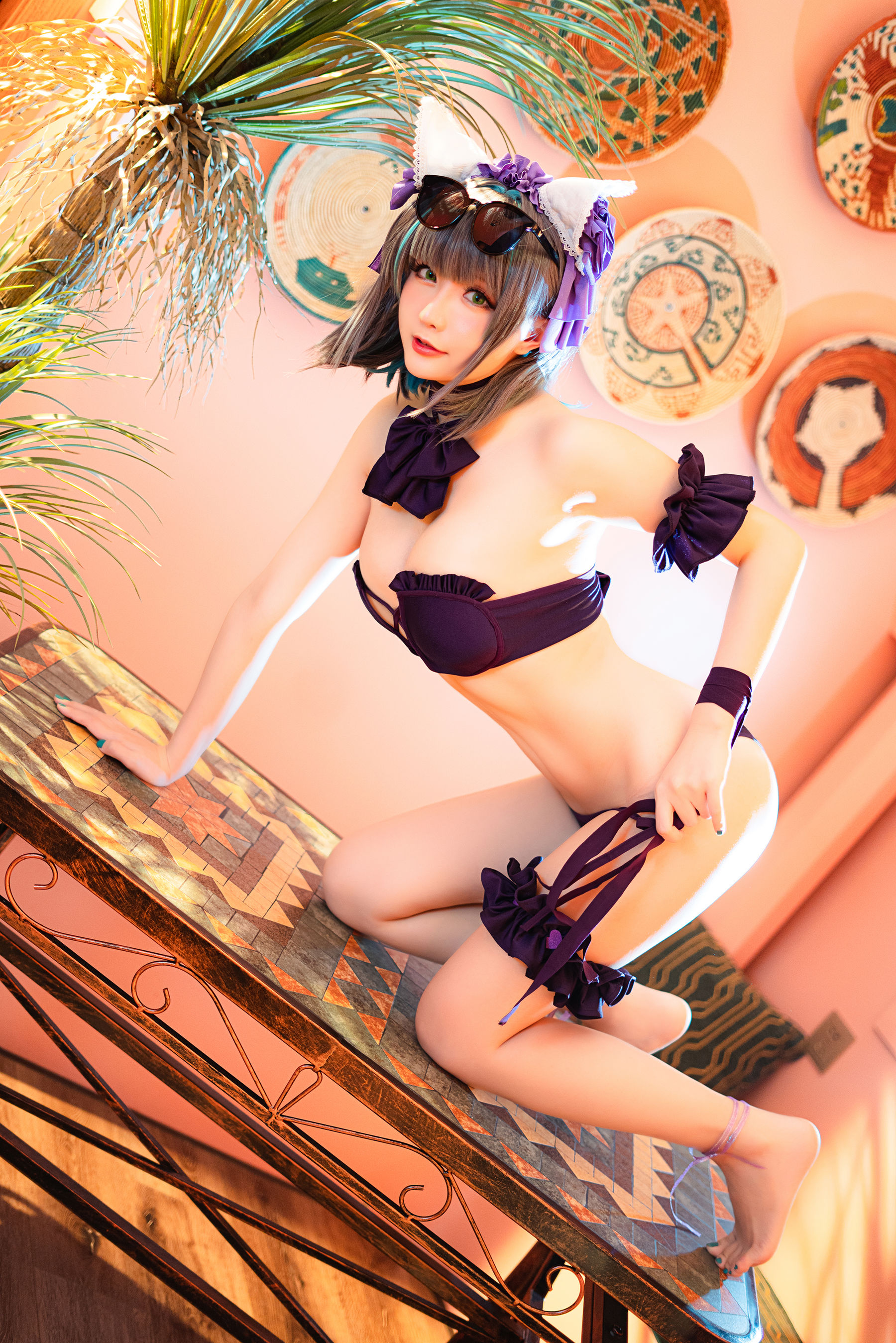 Coser小姐姐星之迟迟 - R-Maid《柴郡泳装》-图18