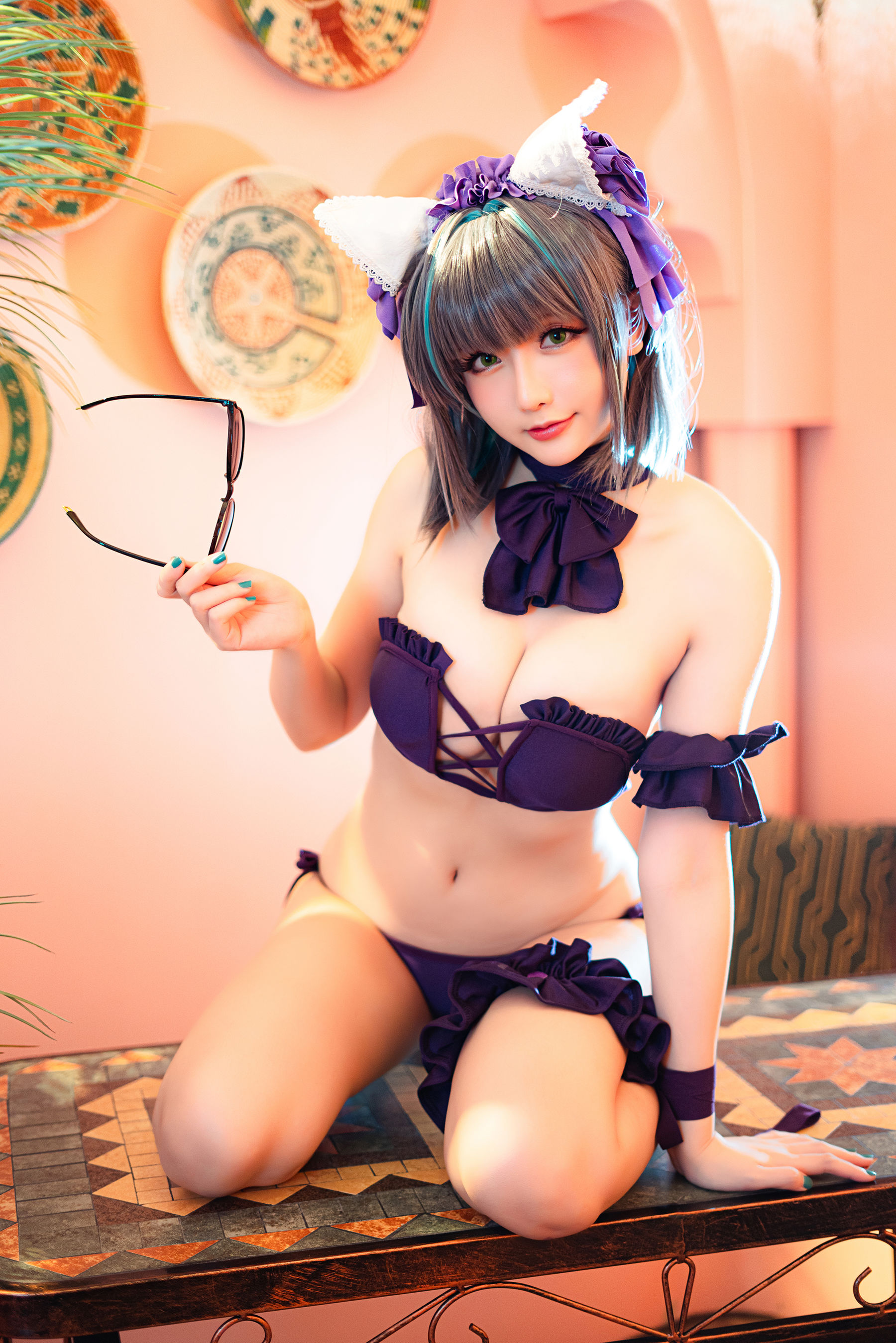 Coser小姐姐星之迟迟 - R-Maid《柴郡泳装》-图19