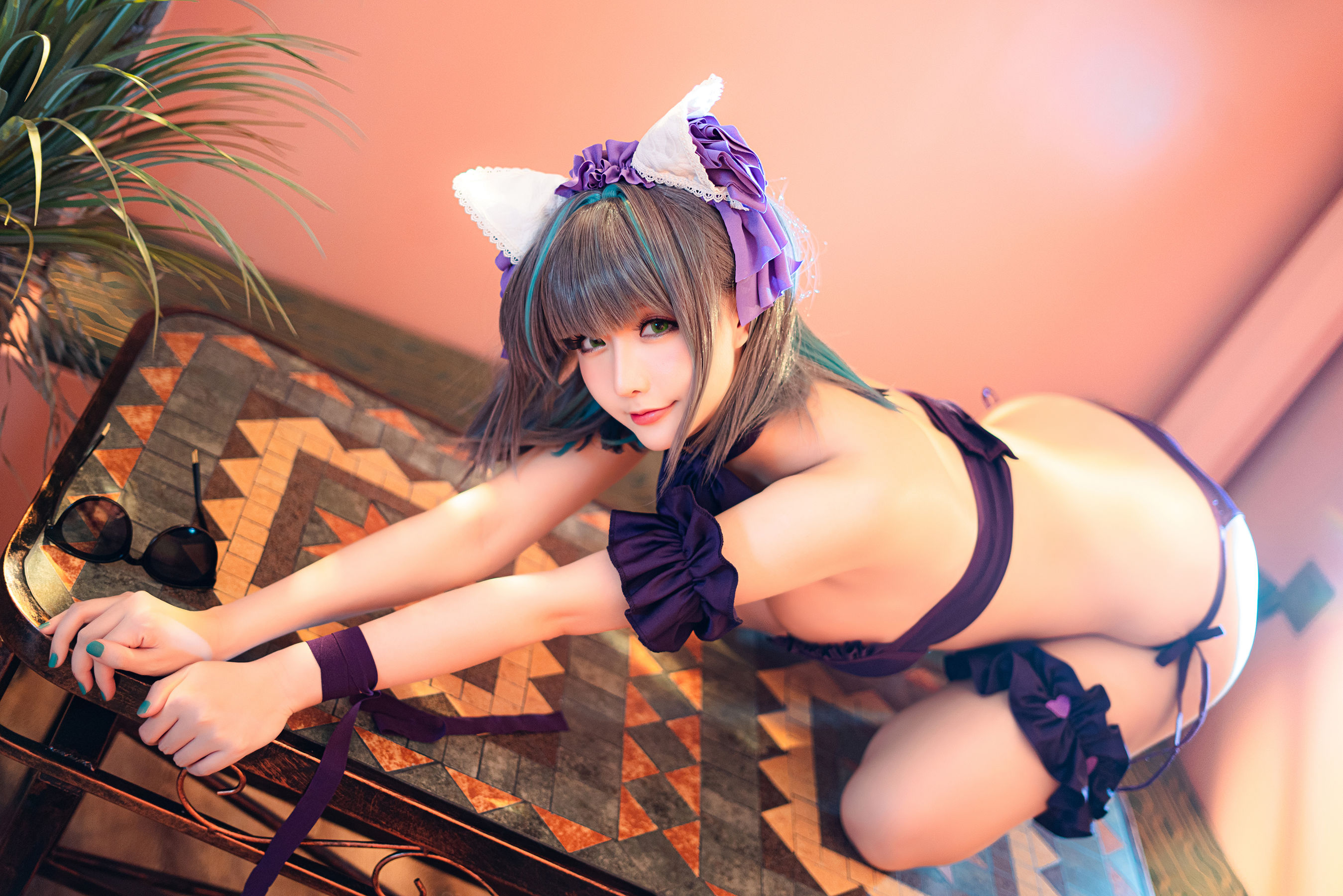 Coser小姐姐星之迟迟 - R-Maid《柴郡泳装》-图21
