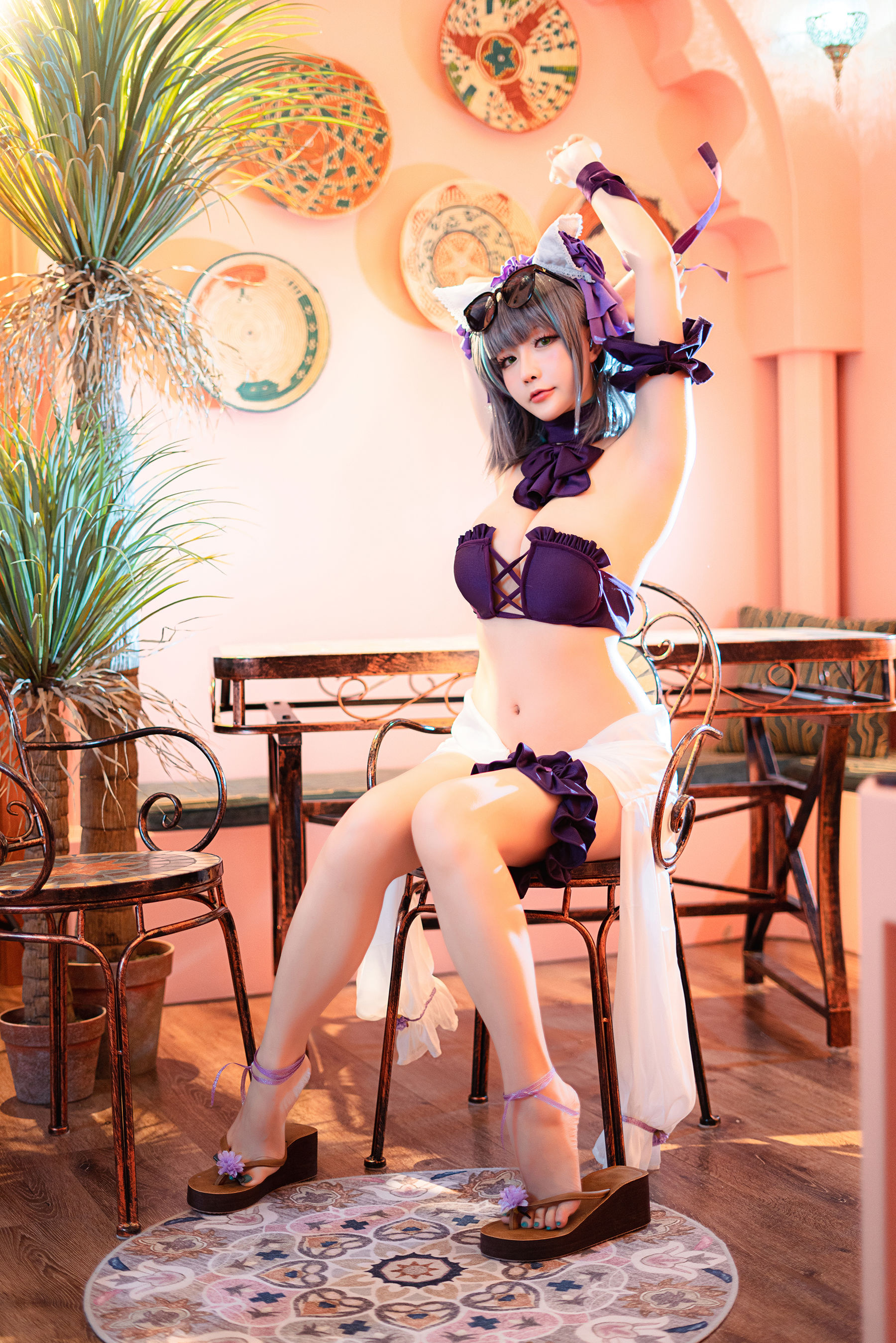 Coser小姐姐星之迟迟 - R-Maid《柴郡泳装》-图2