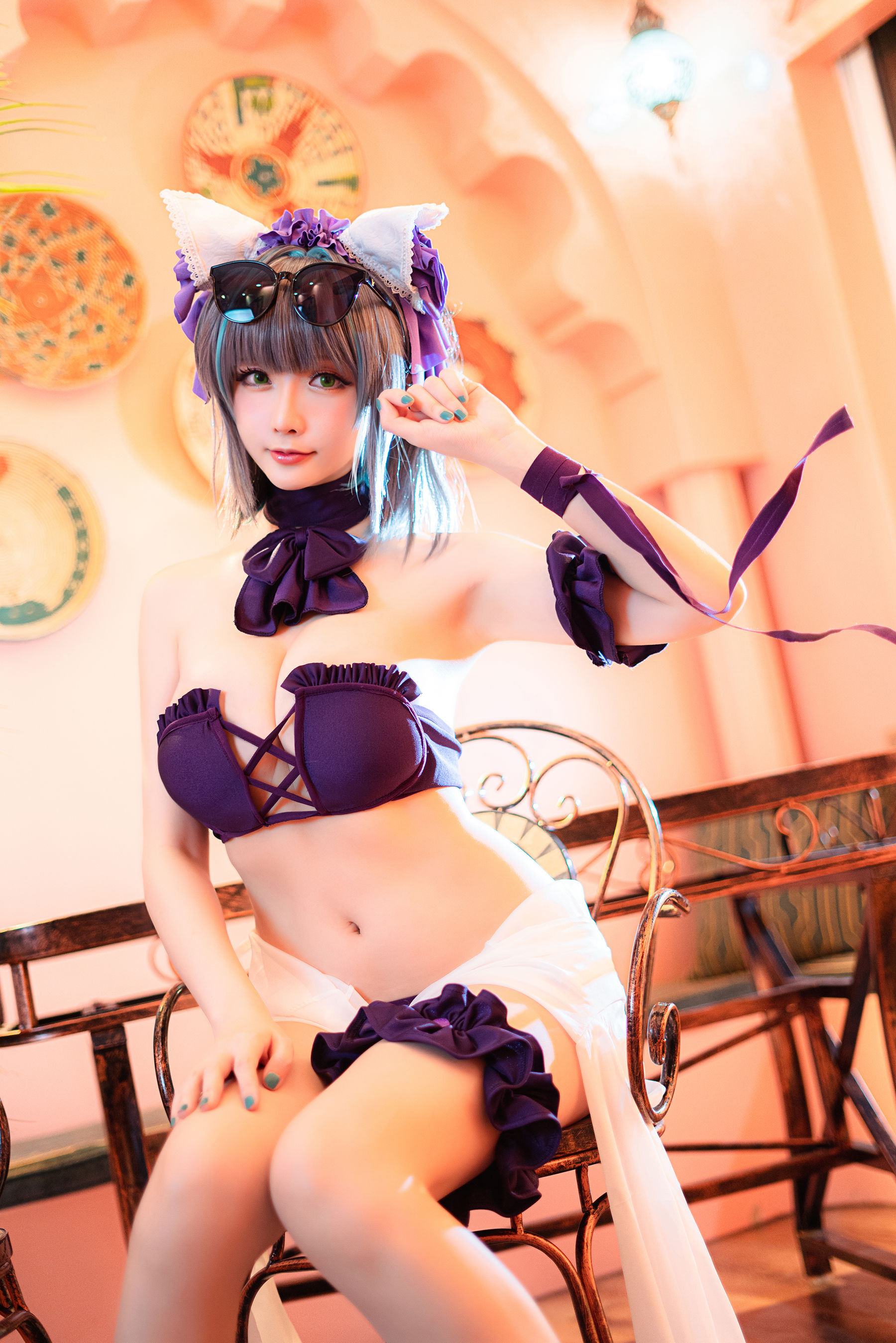 Coser小姐姐星之迟迟 - R-Maid《柴郡泳装》-图3