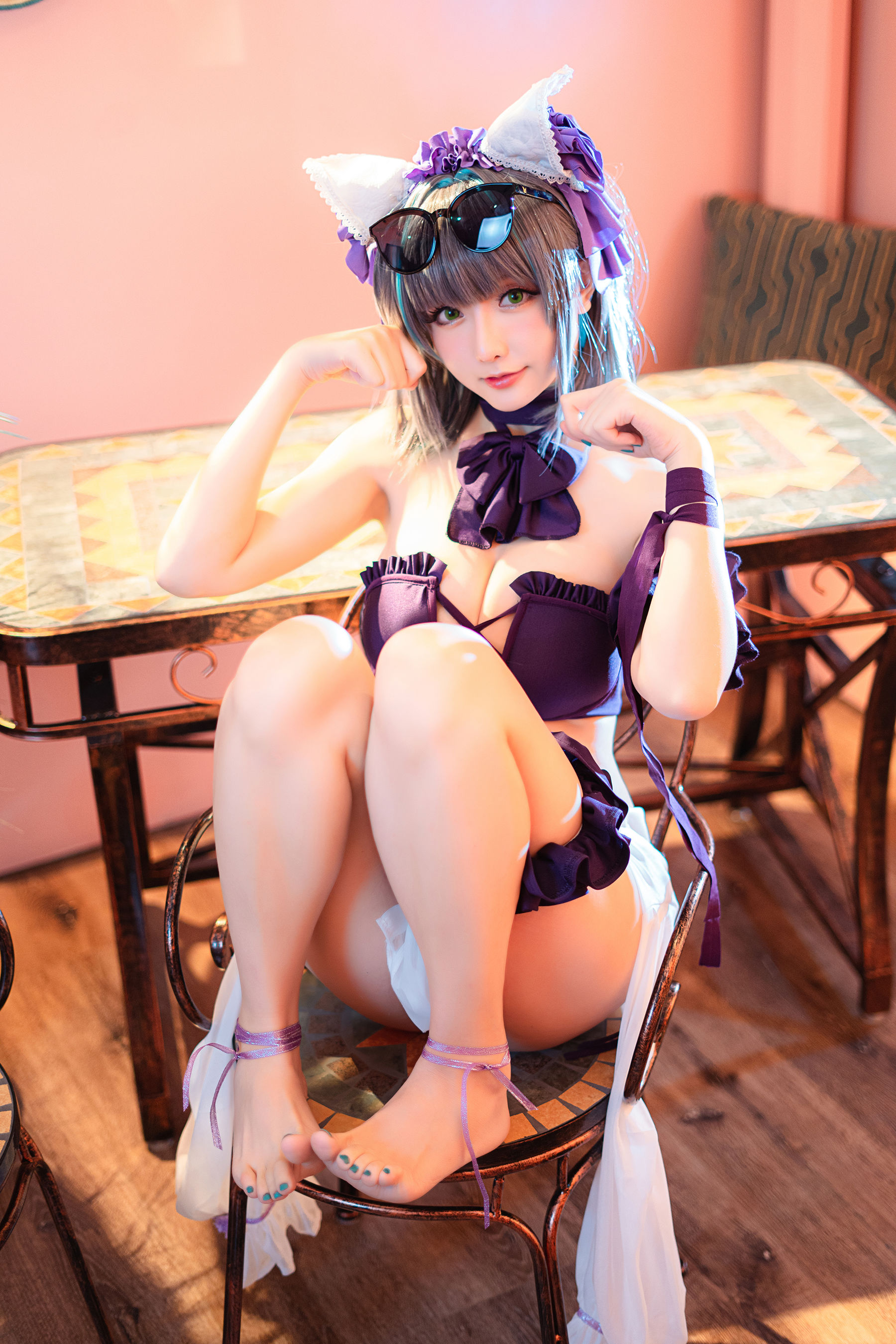 Coser小姐姐星之迟迟 - R-Maid《柴郡泳装》-图4