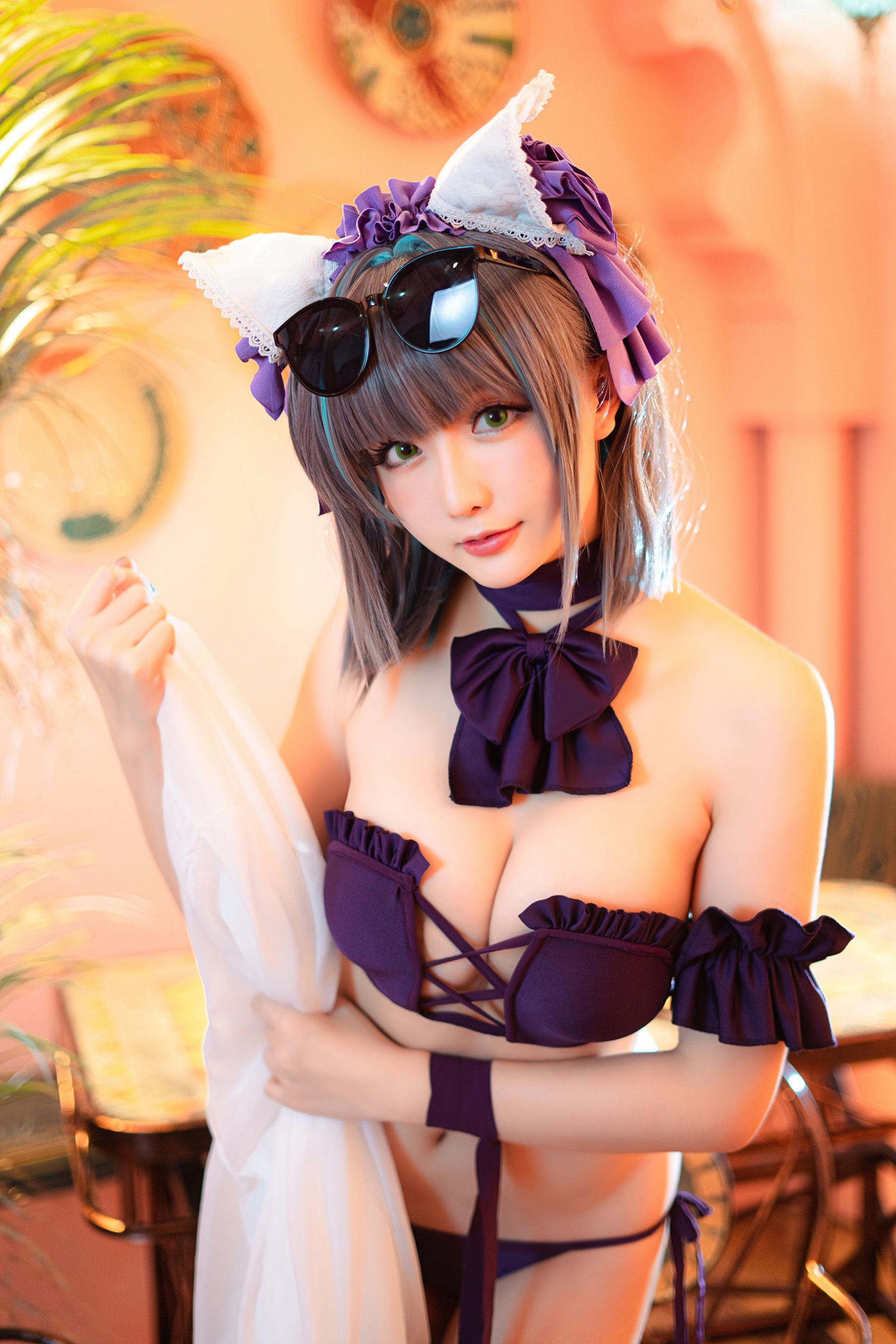 Coser小姐姐星之迟迟 - R-Maid《柴郡泳装》-图6