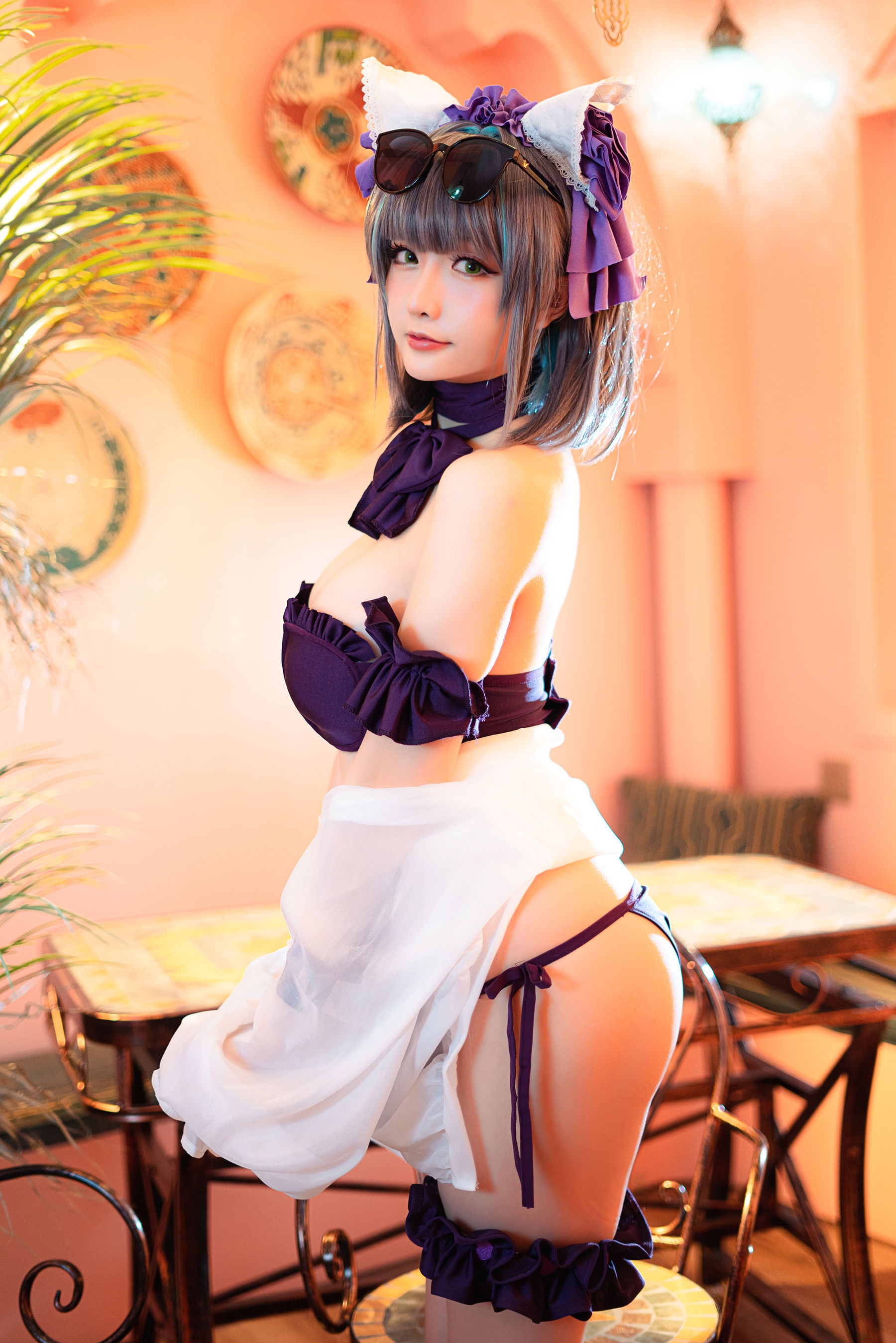 Coser小姐姐星之迟迟 - R-Maid《柴郡泳装》-图7