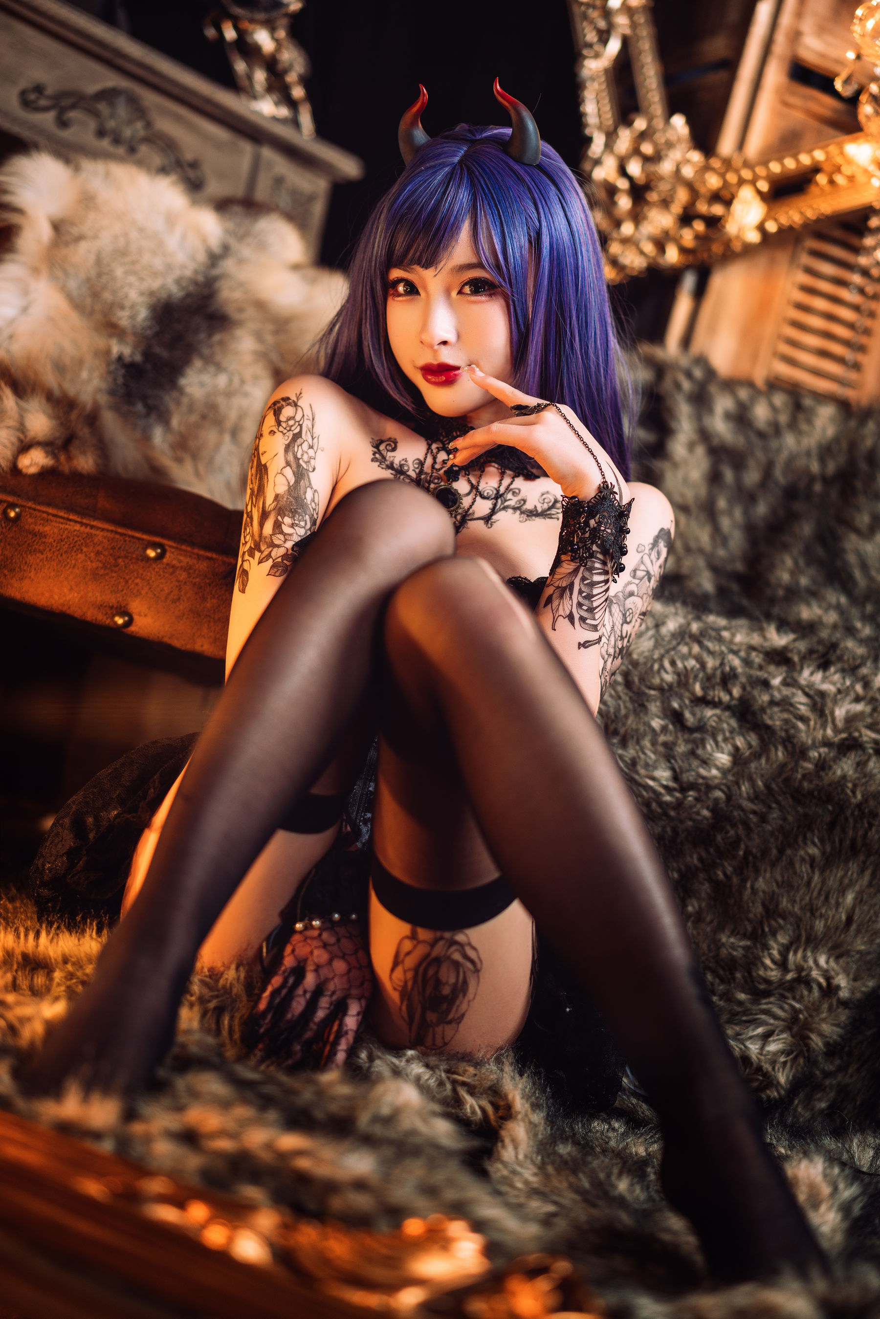尤物清水由乃 - 暗黑纹身-图27