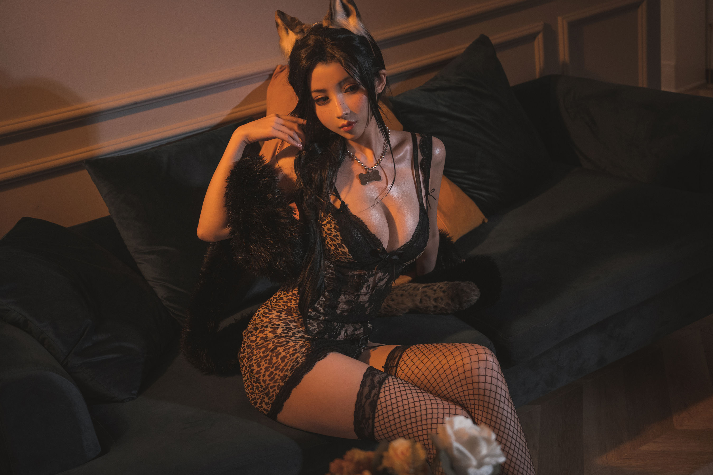 COS福利rioko凉凉子 - 豹子女士的秘密约会-图17