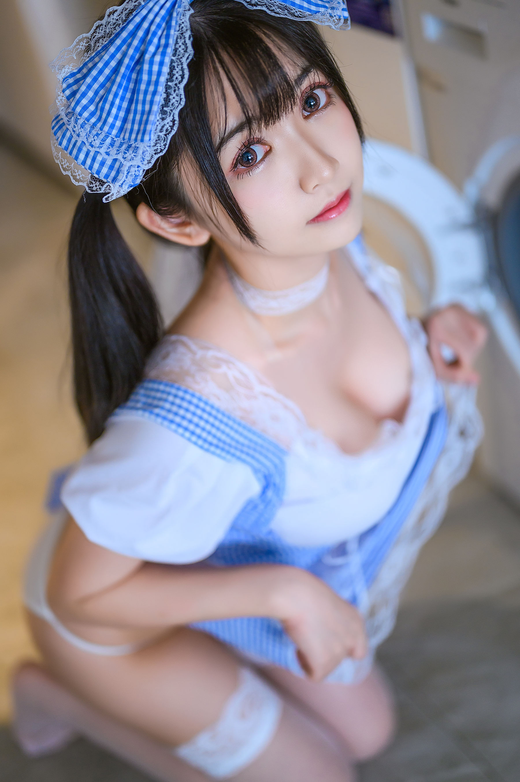 超人气Coser鳗鱼霏儿 - 蕾丝女仆-图1