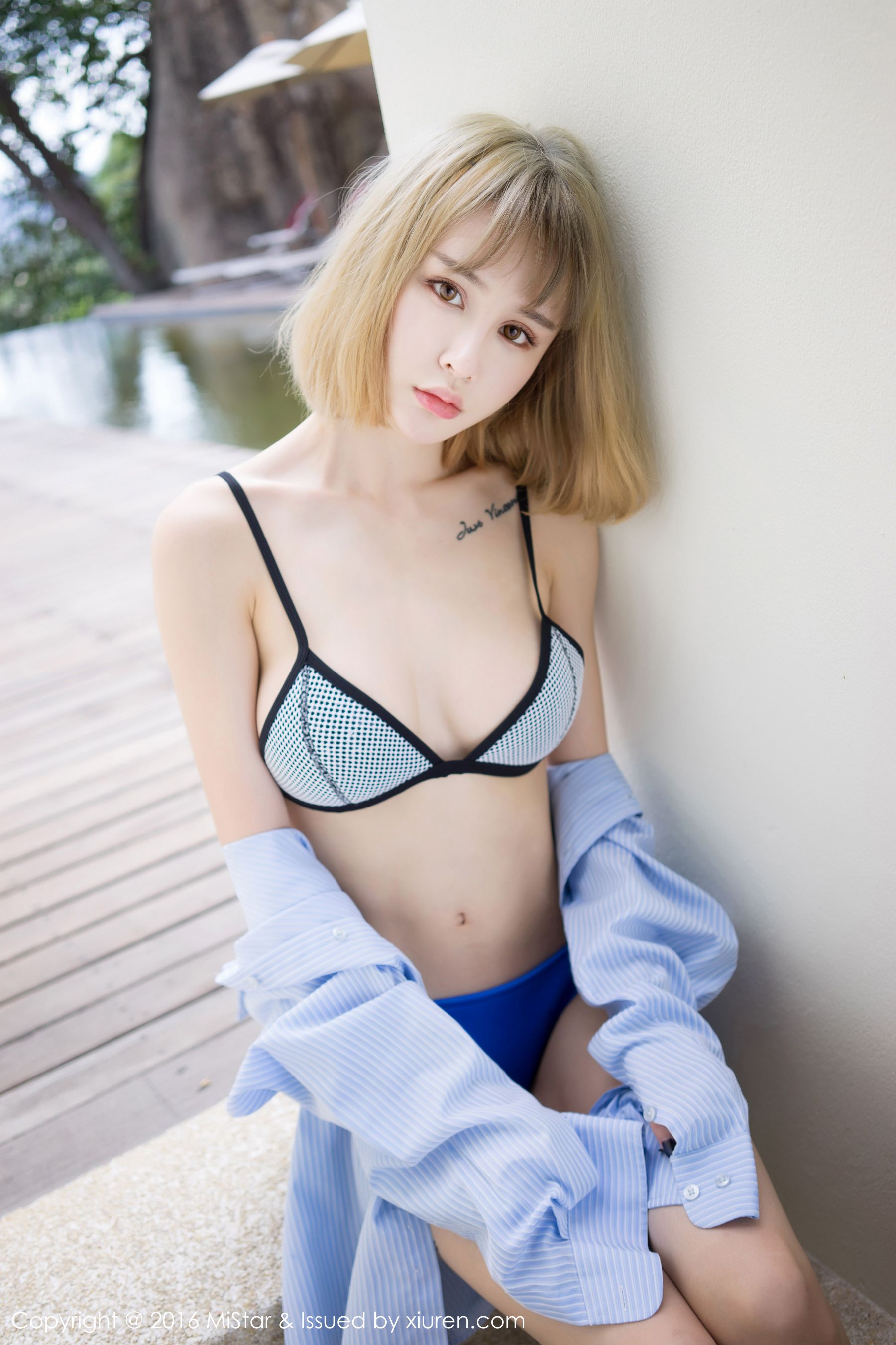 Cheryl青树《苏梅岛旅拍》清新比基尼+衬衫系列  Vol.118-图30