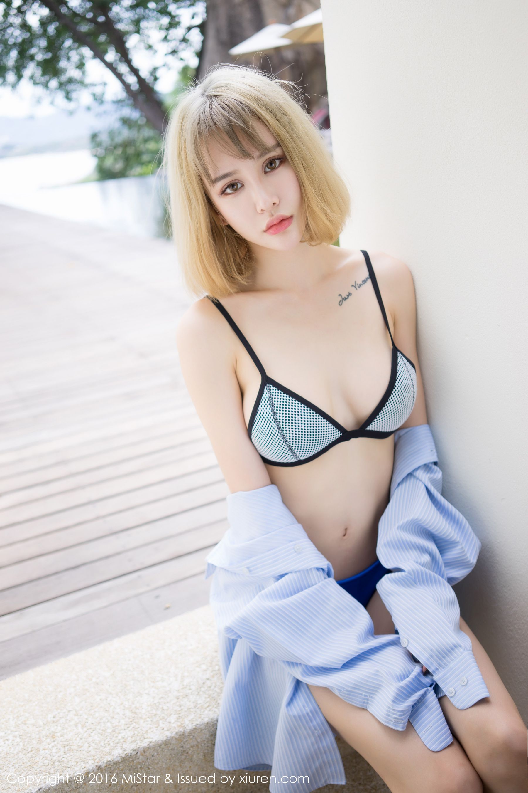 Cheryl青树《苏梅岛旅拍》清新比基尼+衬衫系列  Vol.118-图31