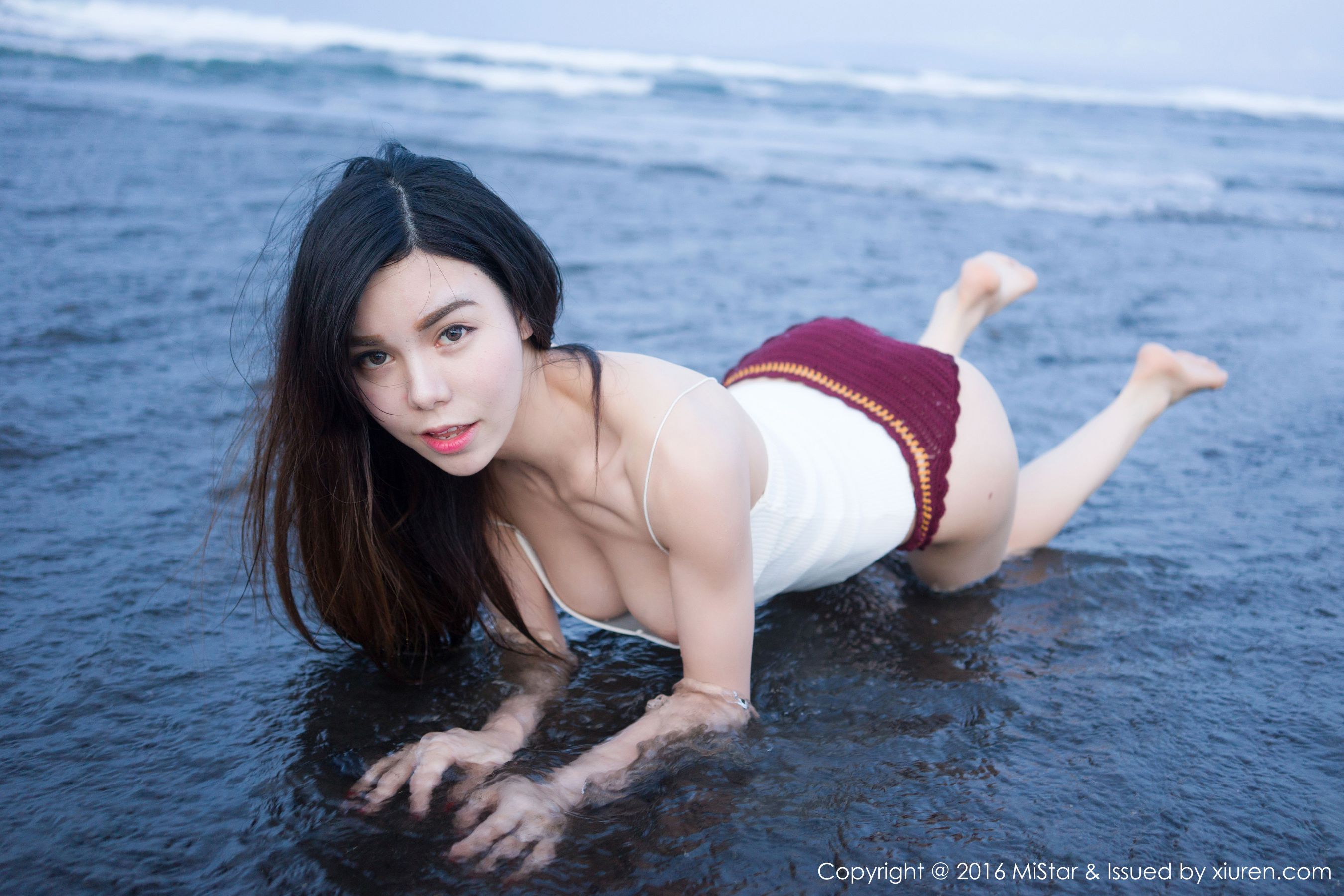 沈佳熹《海边小背心+比基尼》  Vol.125-图32