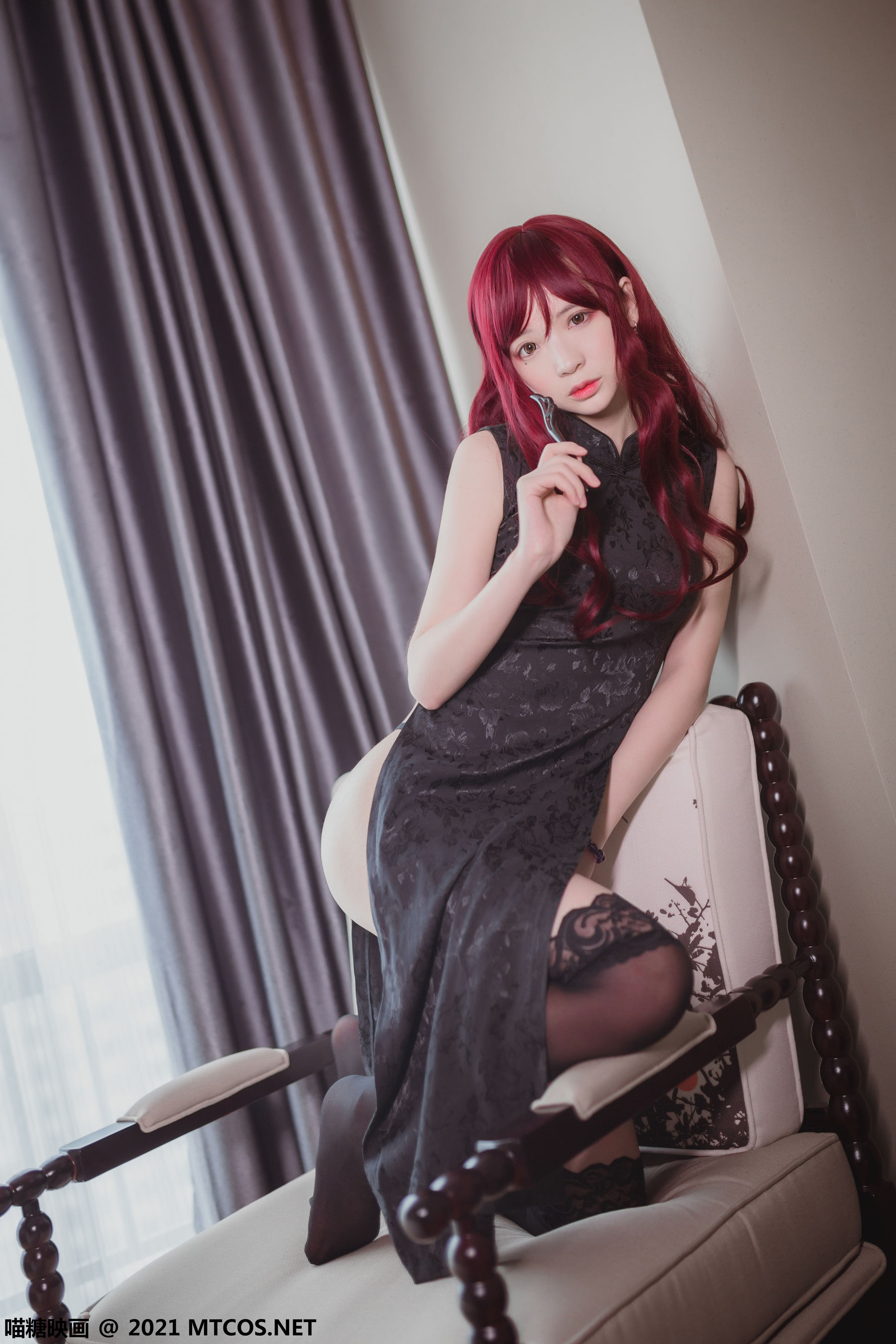VOL.385 黑色旗袍-图2
