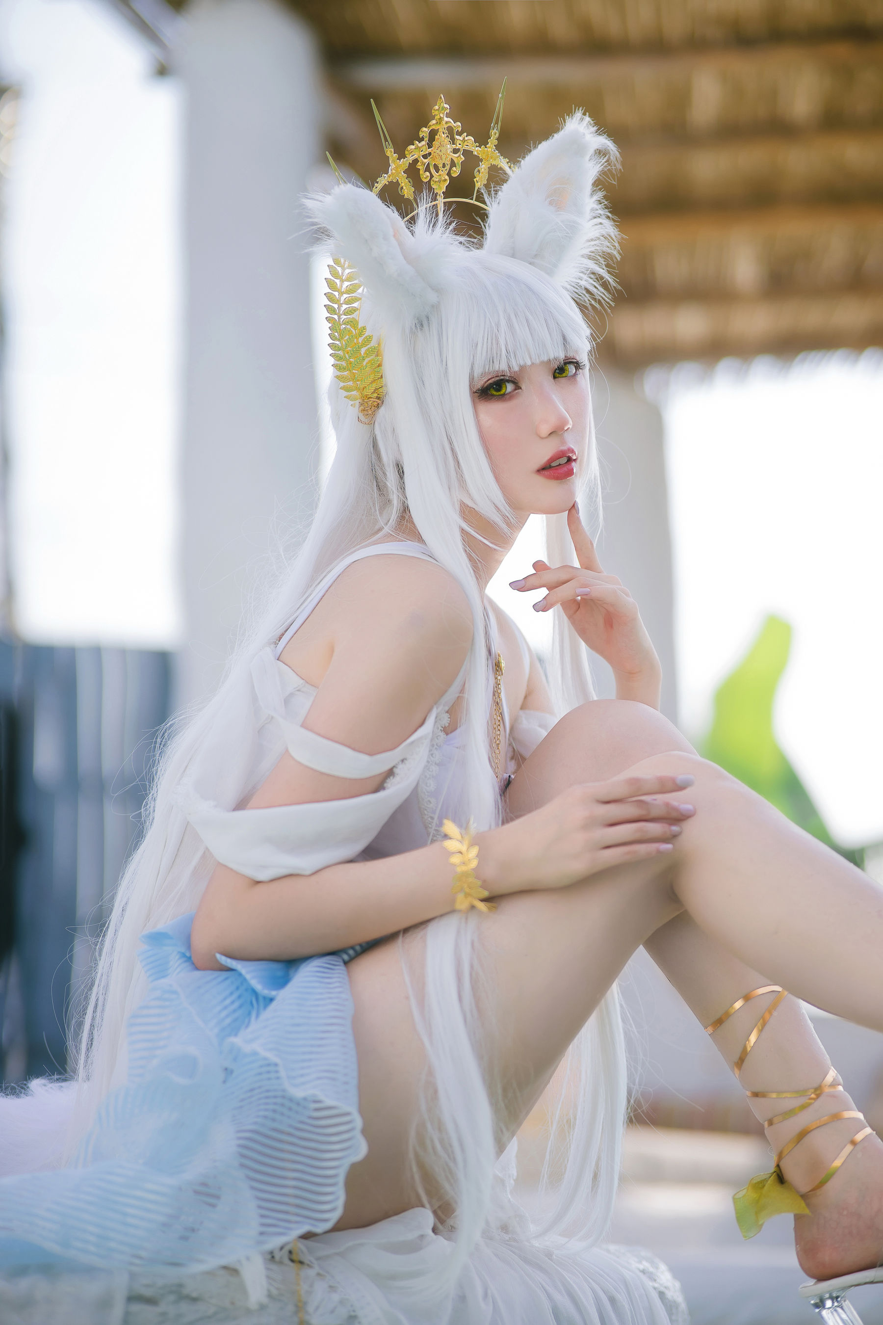 周叽是可爱兔兔 - 白金泳装-图10