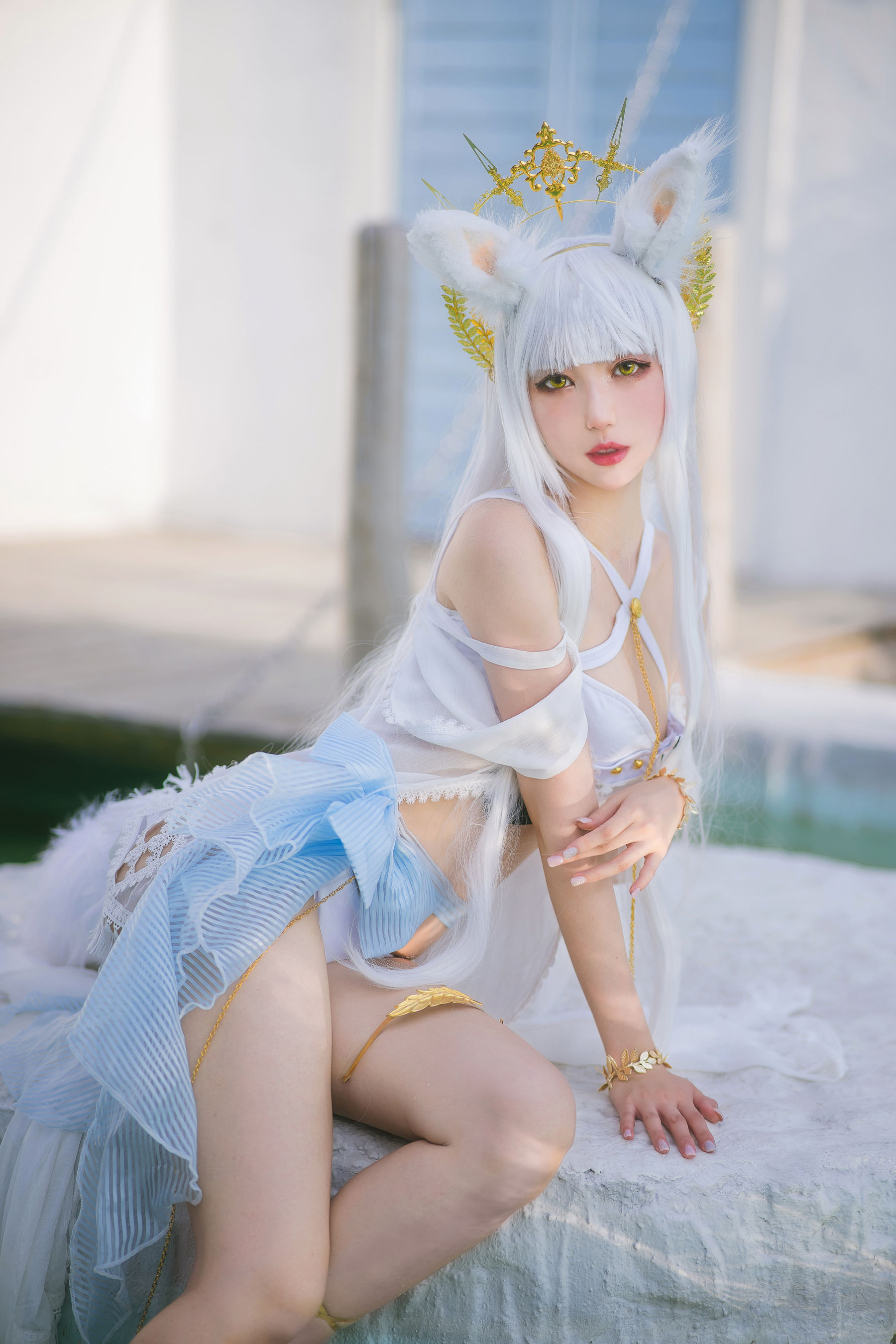 周叽是可爱兔兔 - 白金泳装-图11