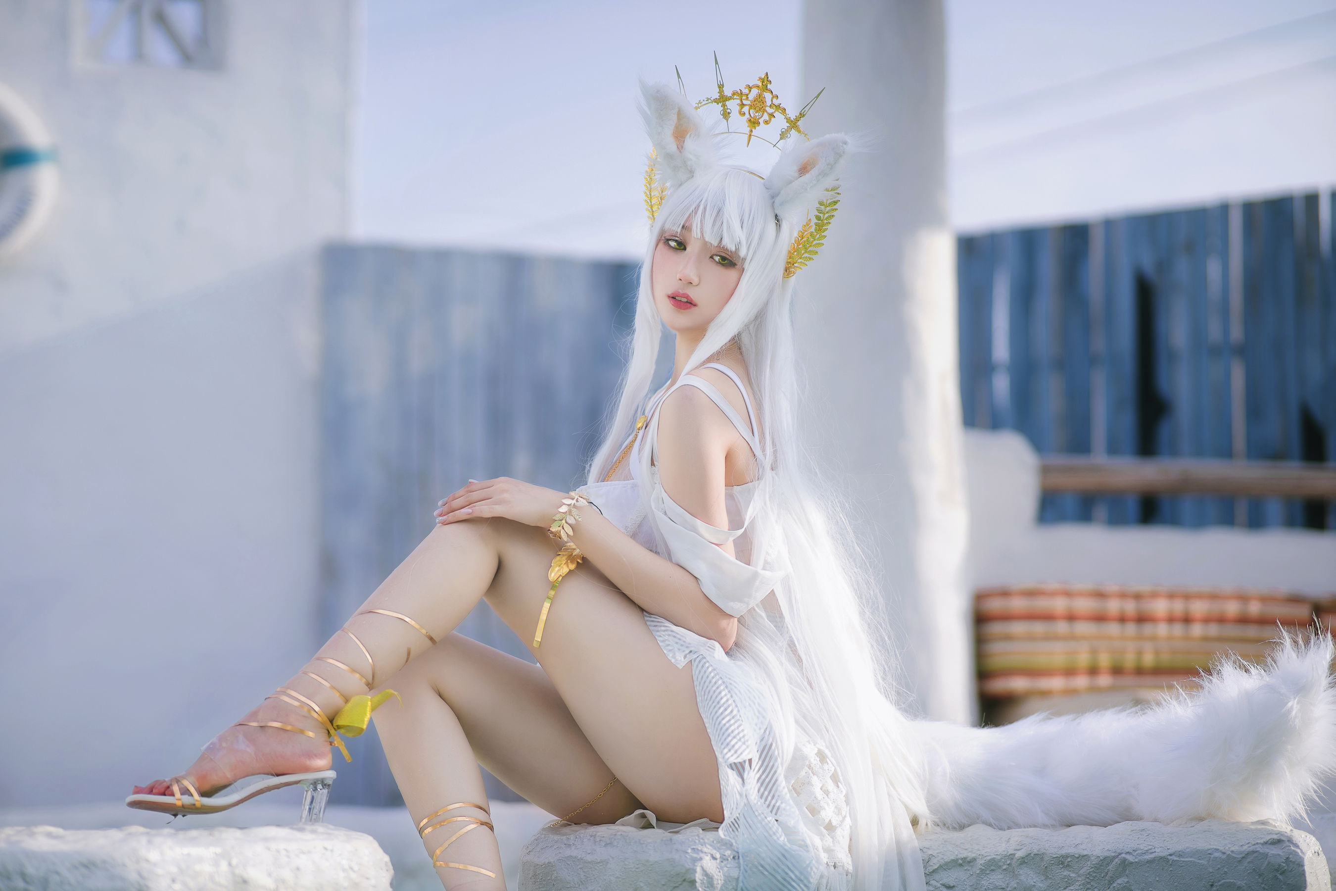 周叽是可爱兔兔 - 白金泳装-图13