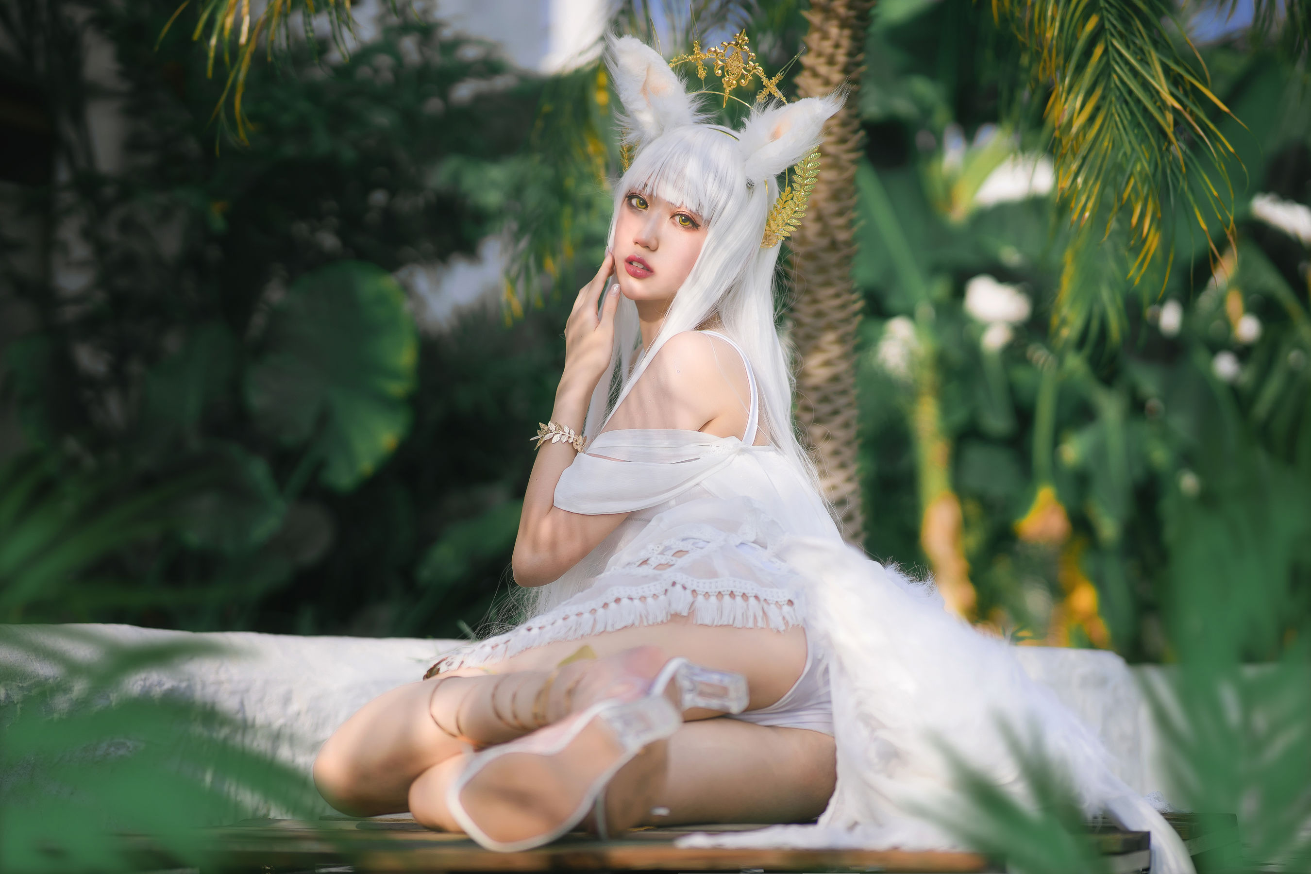 周叽是可爱兔兔 - 白金泳装-图16