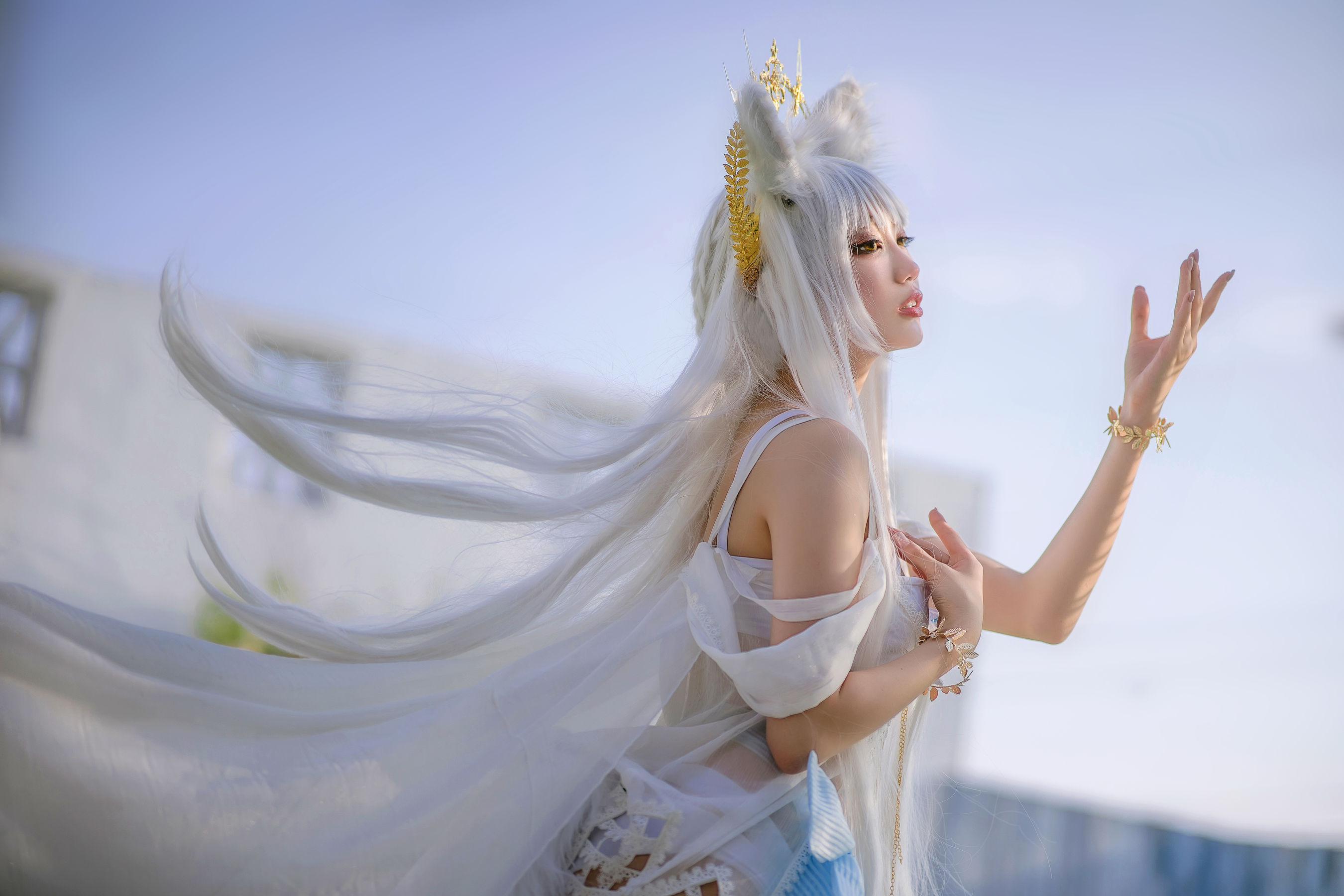 周叽是可爱兔兔 - 白金泳装-图19