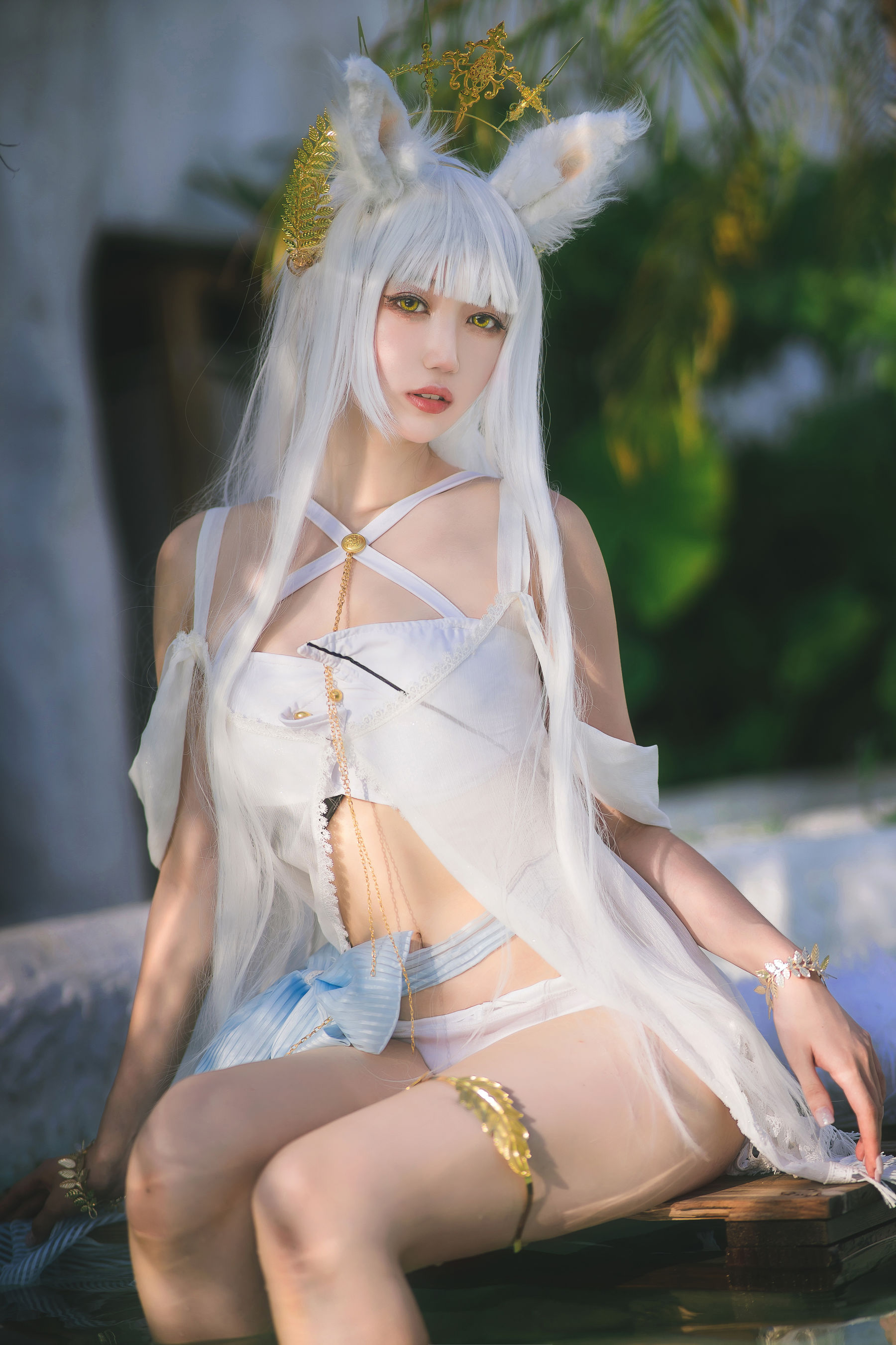 周叽是可爱兔兔 - 白金泳装-图21