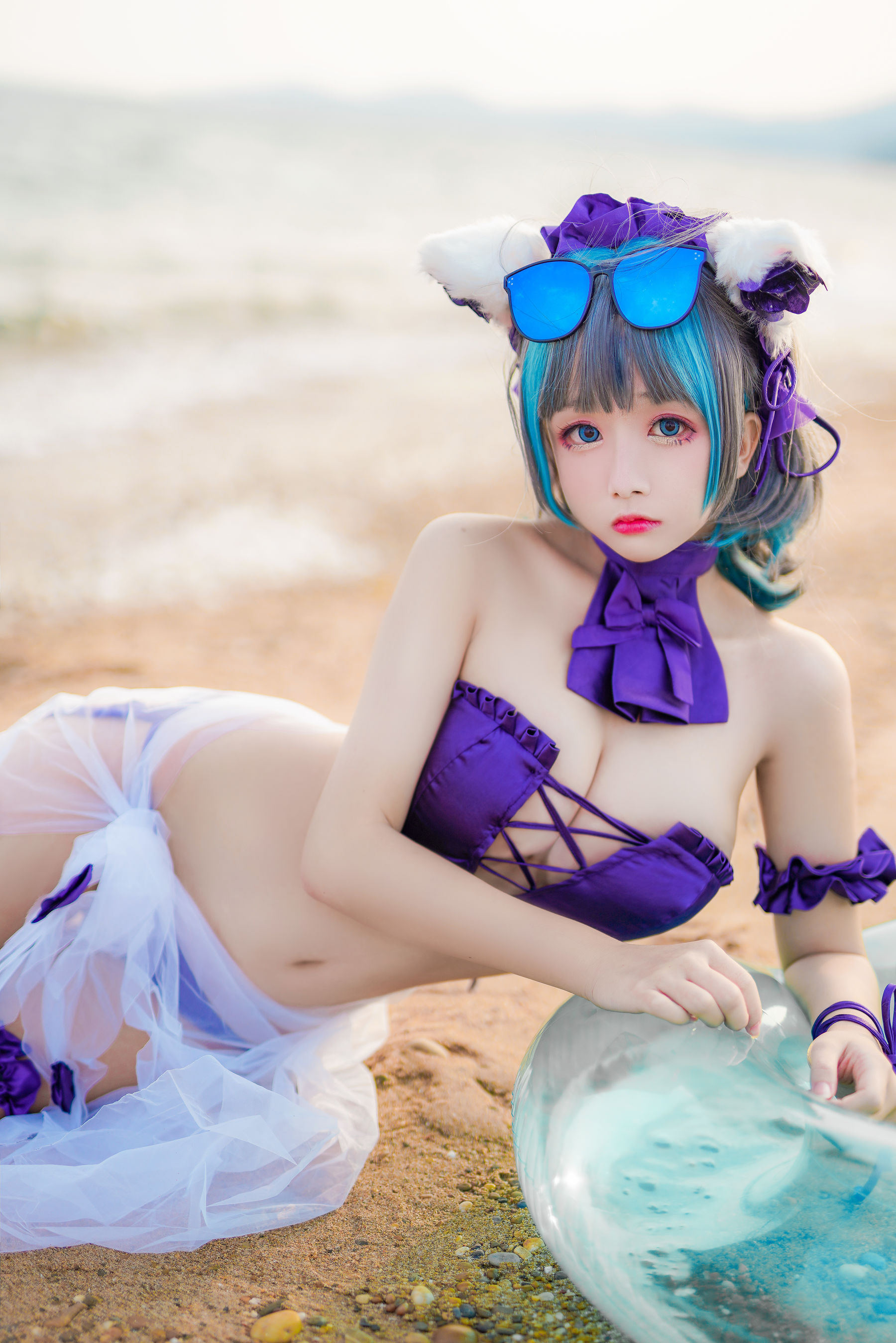 Cosplay日奈娇 - 柴郡猫泳装-图10