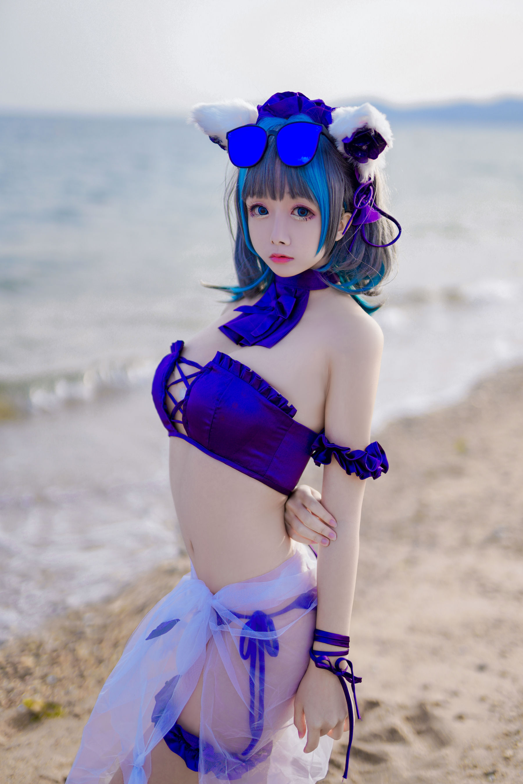 Cosplay日奈娇 - 柴郡猫泳装-图15