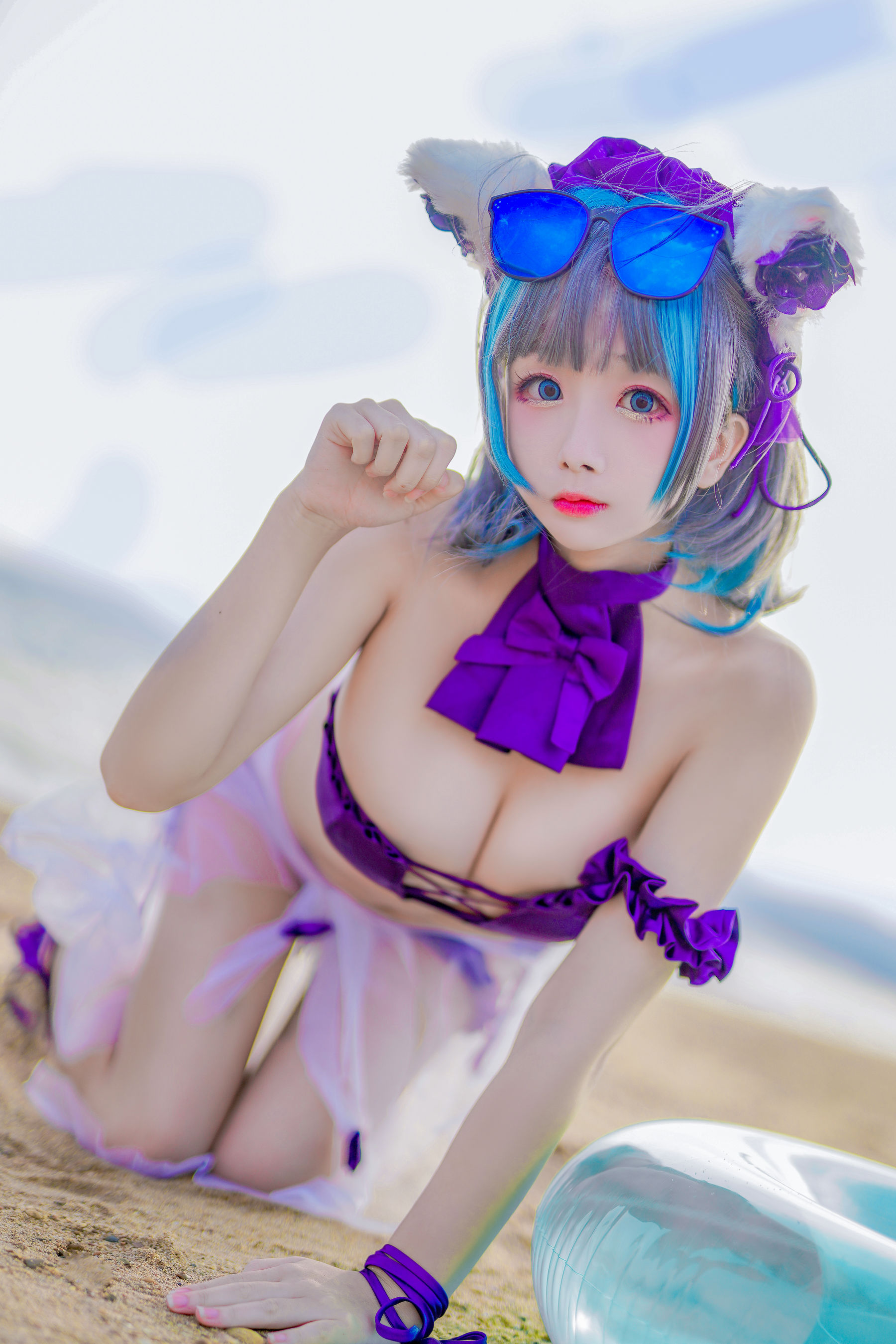 Cosplay日奈娇 - 柴郡猫泳装-图7