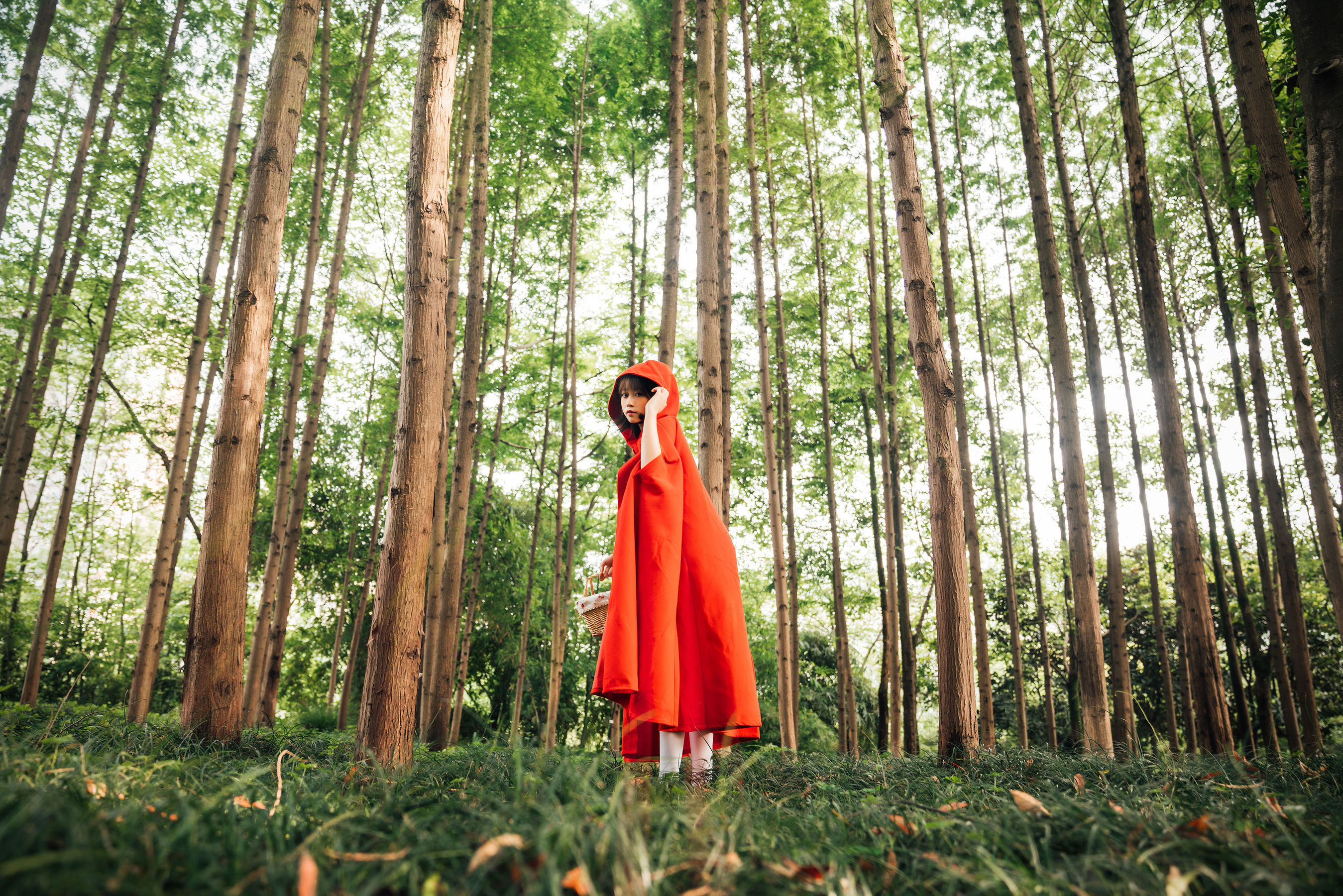 萌妹奈汐酱nice - 大红帽-图1