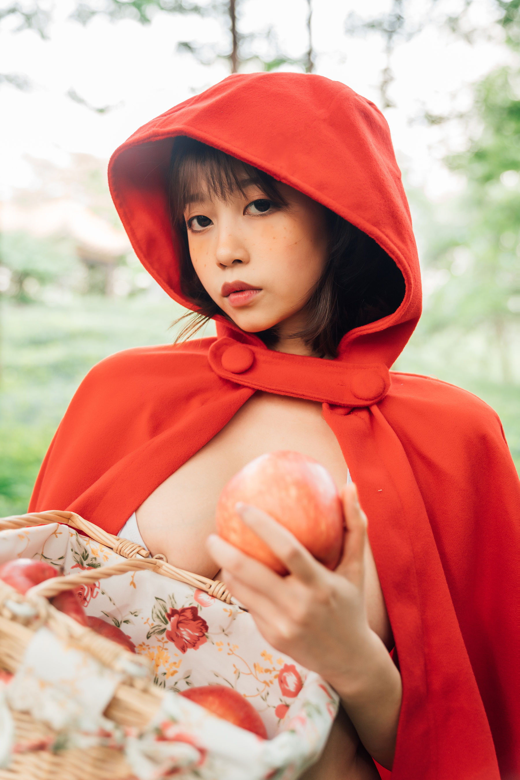 萌妹奈汐酱nice - 大红帽-图24