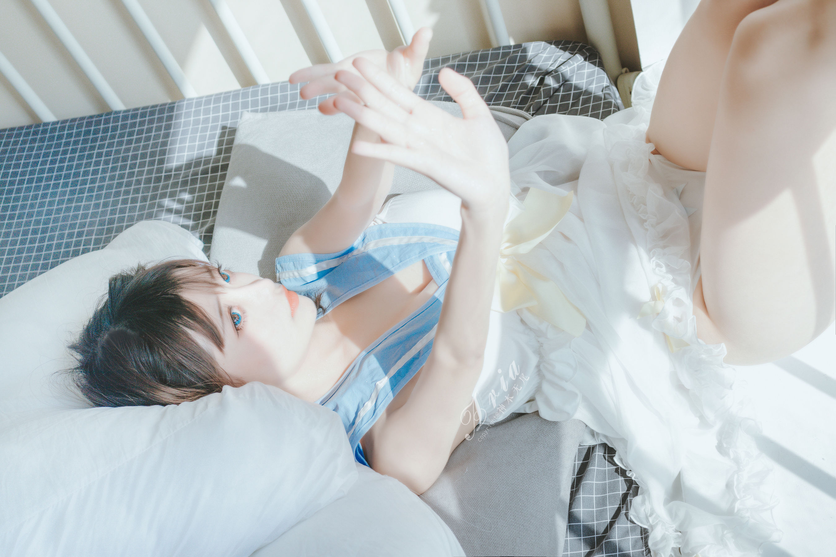 神本无尾_Aria - 蓝色睡裙-图7