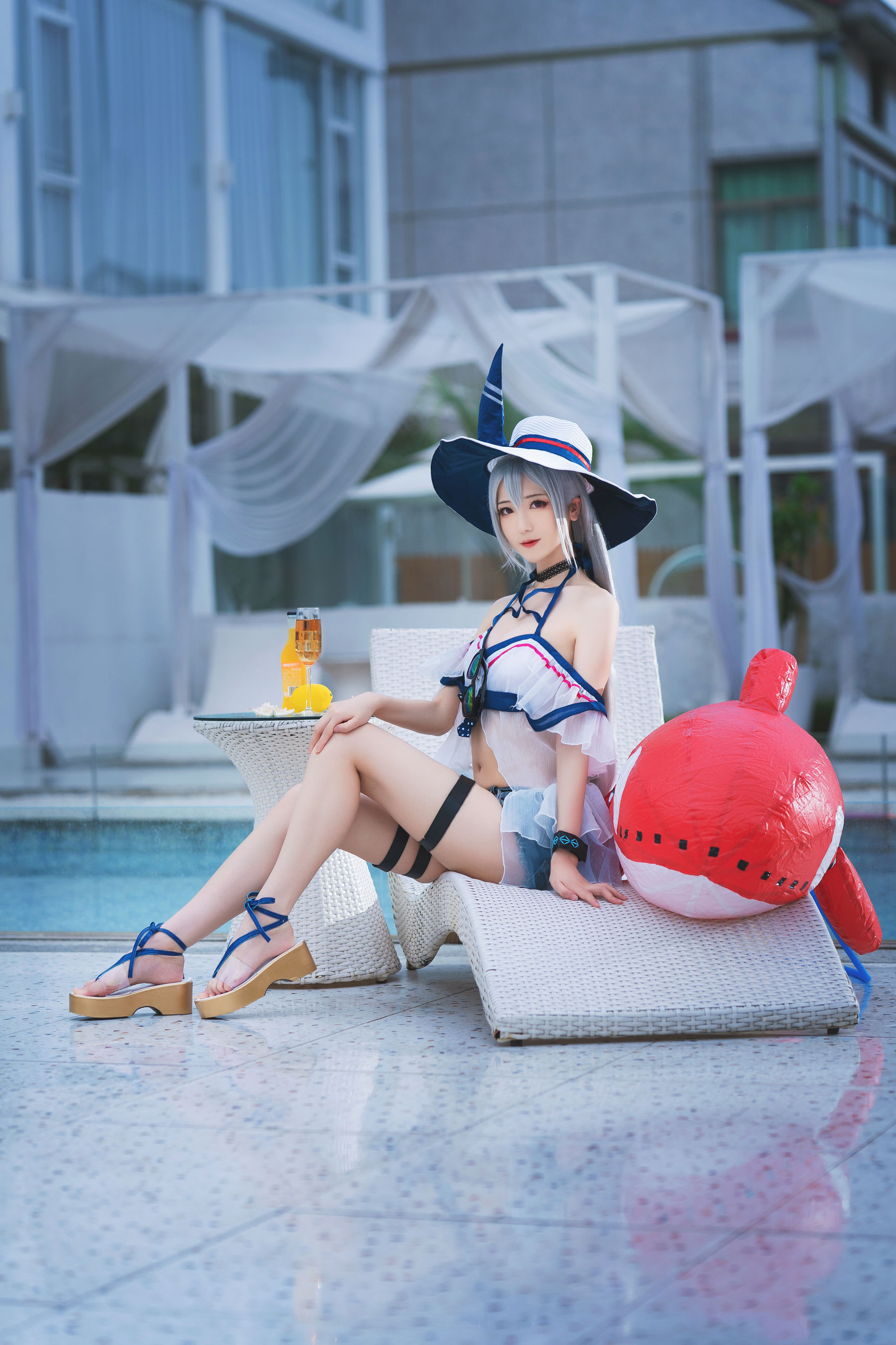 小姐姐弥音音ww - 明日方舟 斯卡蒂泳装-图12