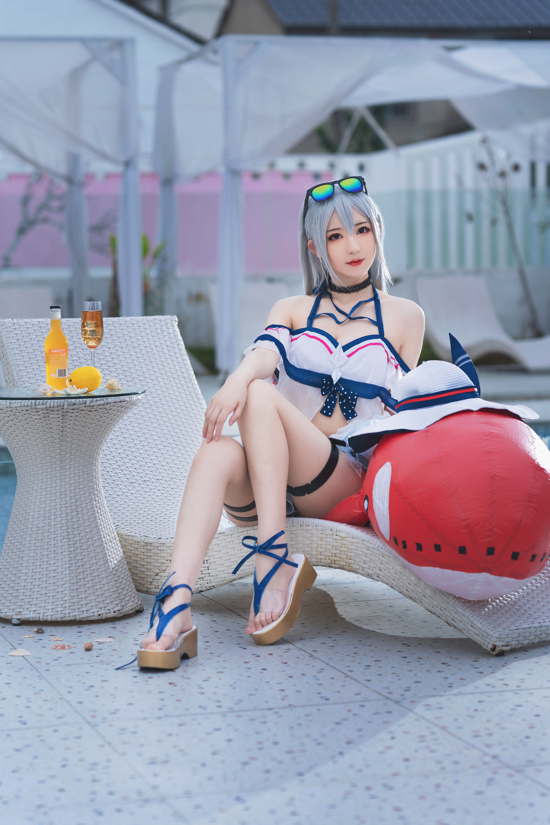 小姐姐弥音音ww - 明日方舟 斯卡蒂泳装-图1