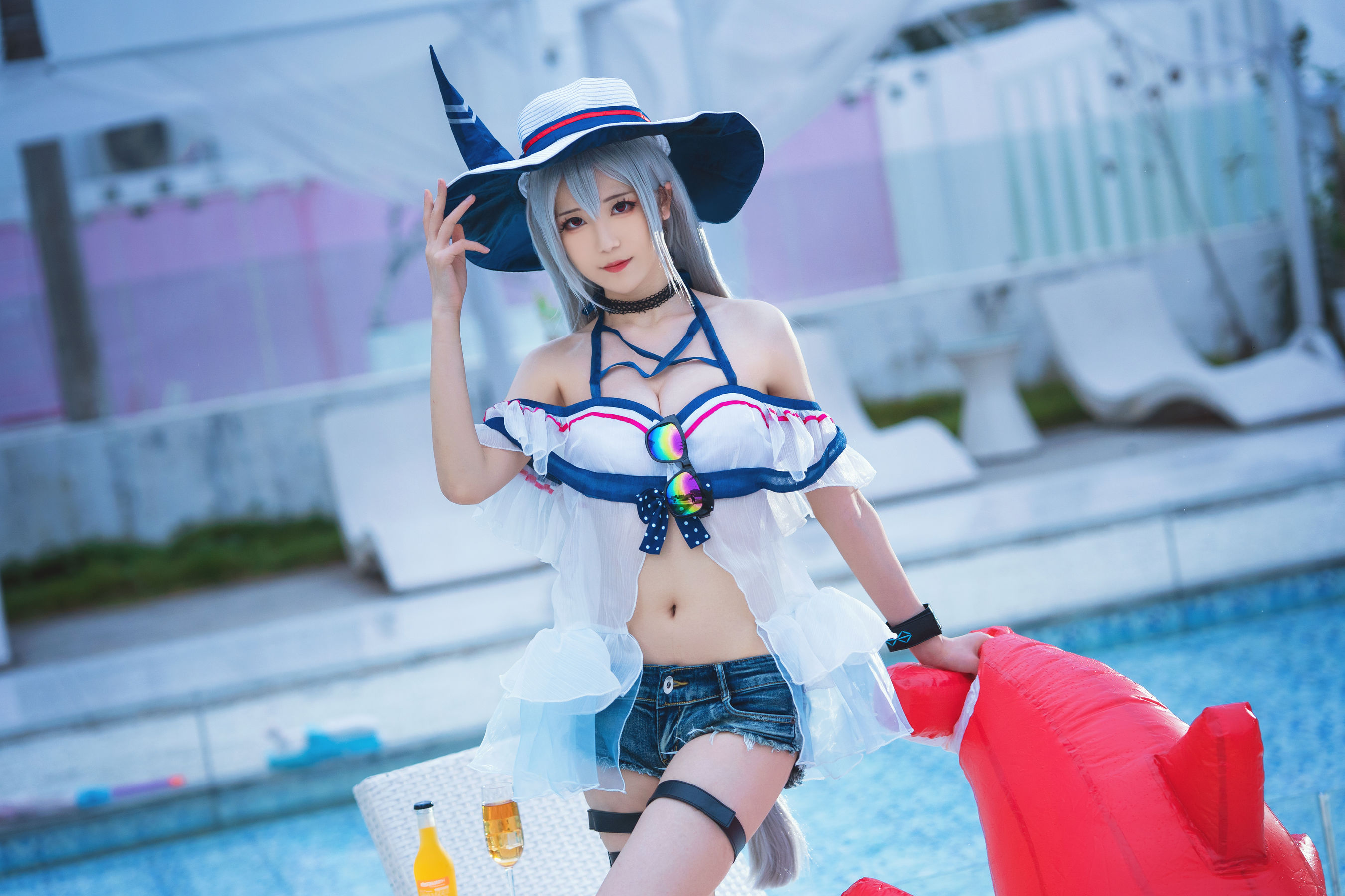 小姐姐弥音音ww - 明日方舟 斯卡蒂泳装-图20