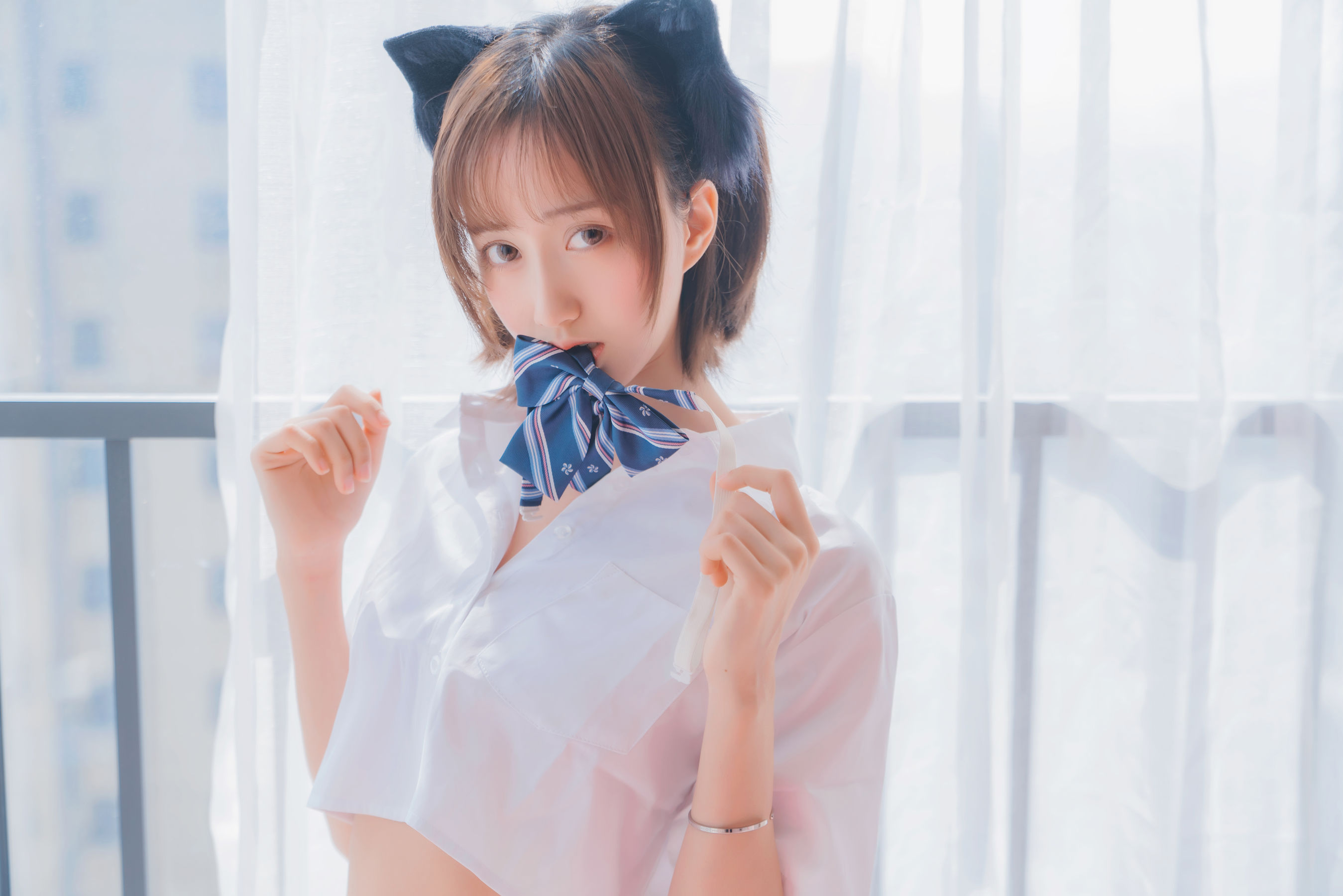 萌系小姐姐木绵绵OwO - 怀中猫-图21