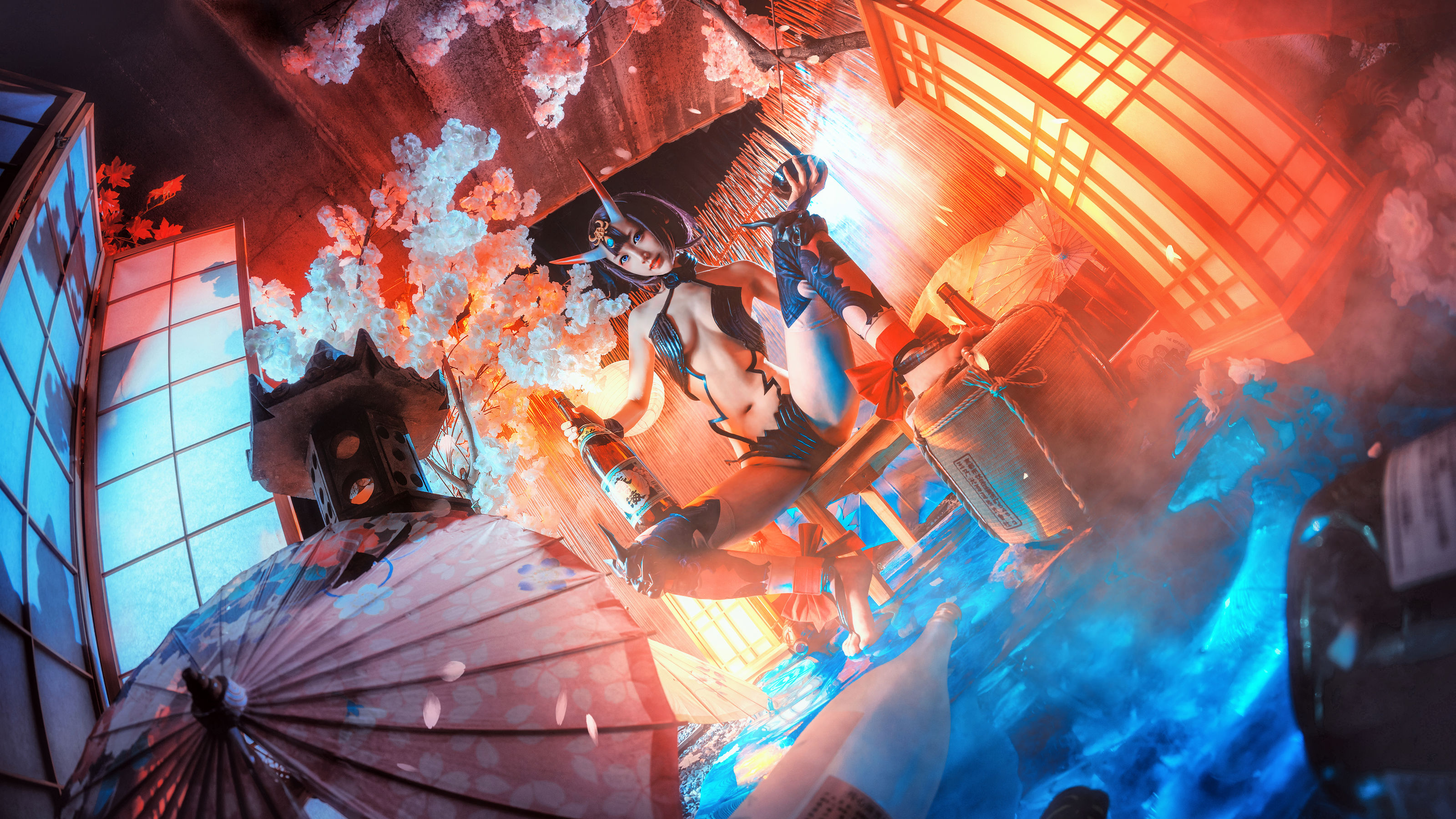 COS少女星野咪兔 - 酒吞童子-图2