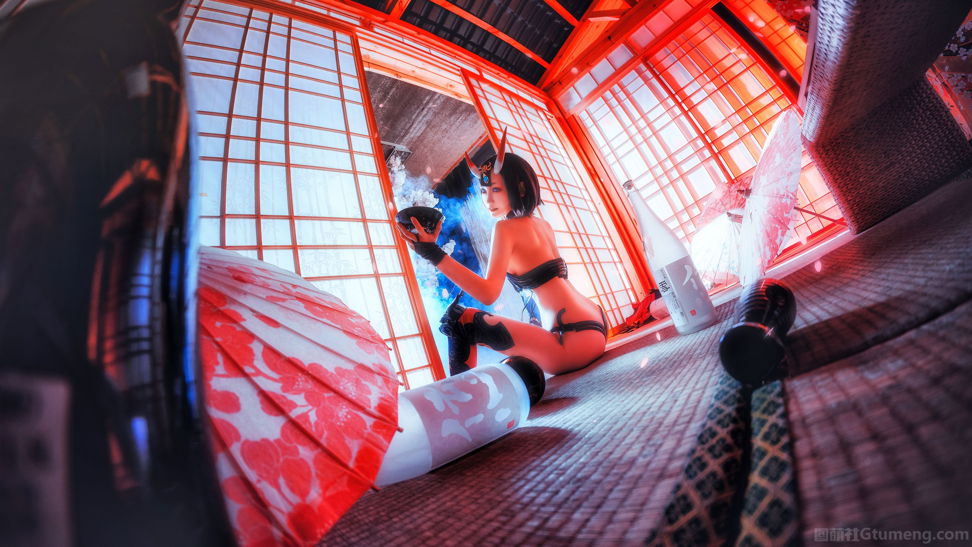 COS少女星野咪兔 - 酒吞童子-图4