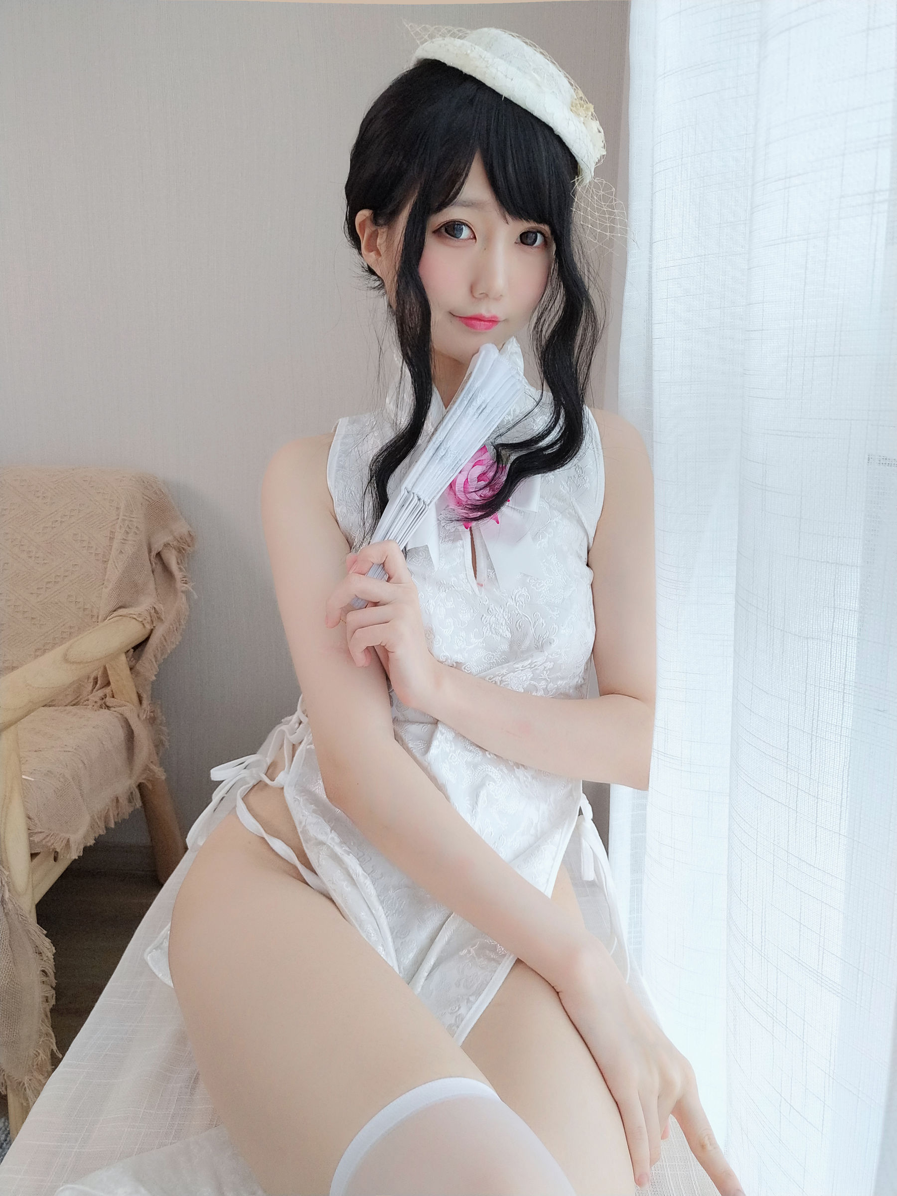 NAGISA魔物喵 - 純白のチャイナドレス-图18