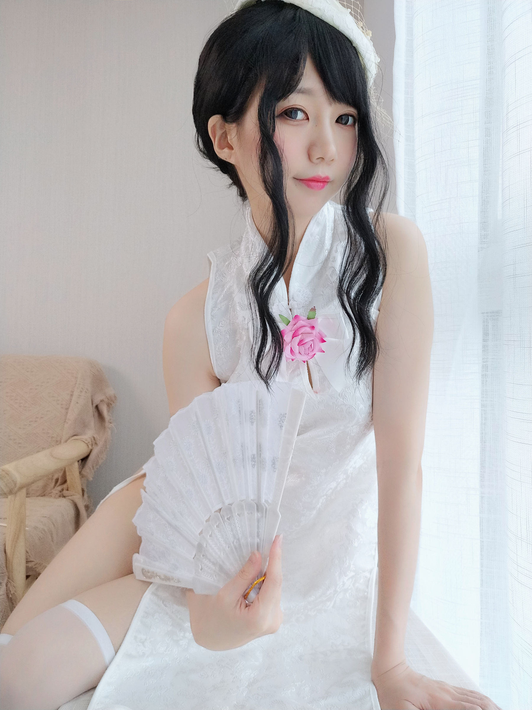 NAGISA魔物喵 - 純白のチャイナドレス-图1