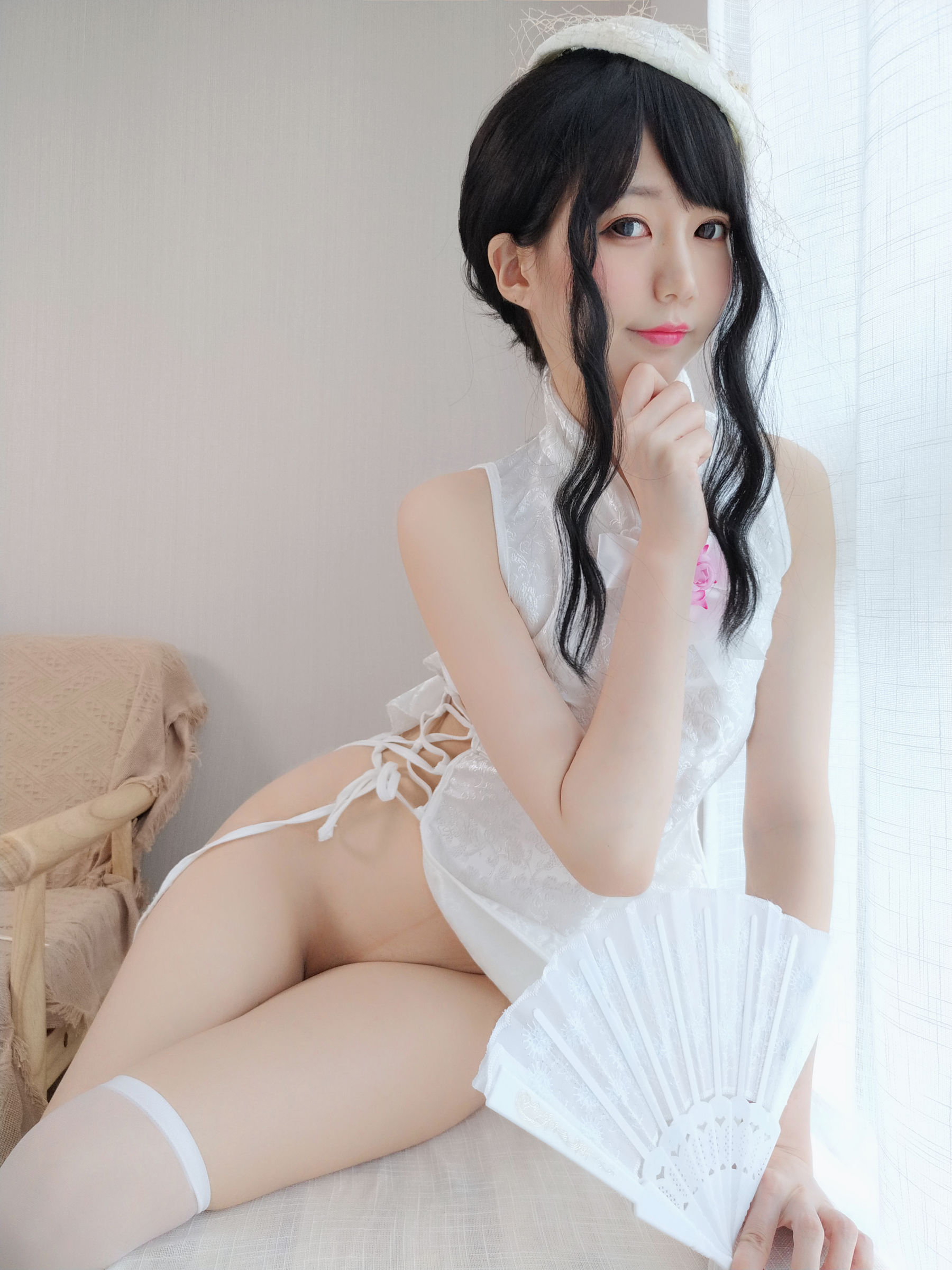 NAGISA魔物喵 - 純白のチャイナドレス-图2