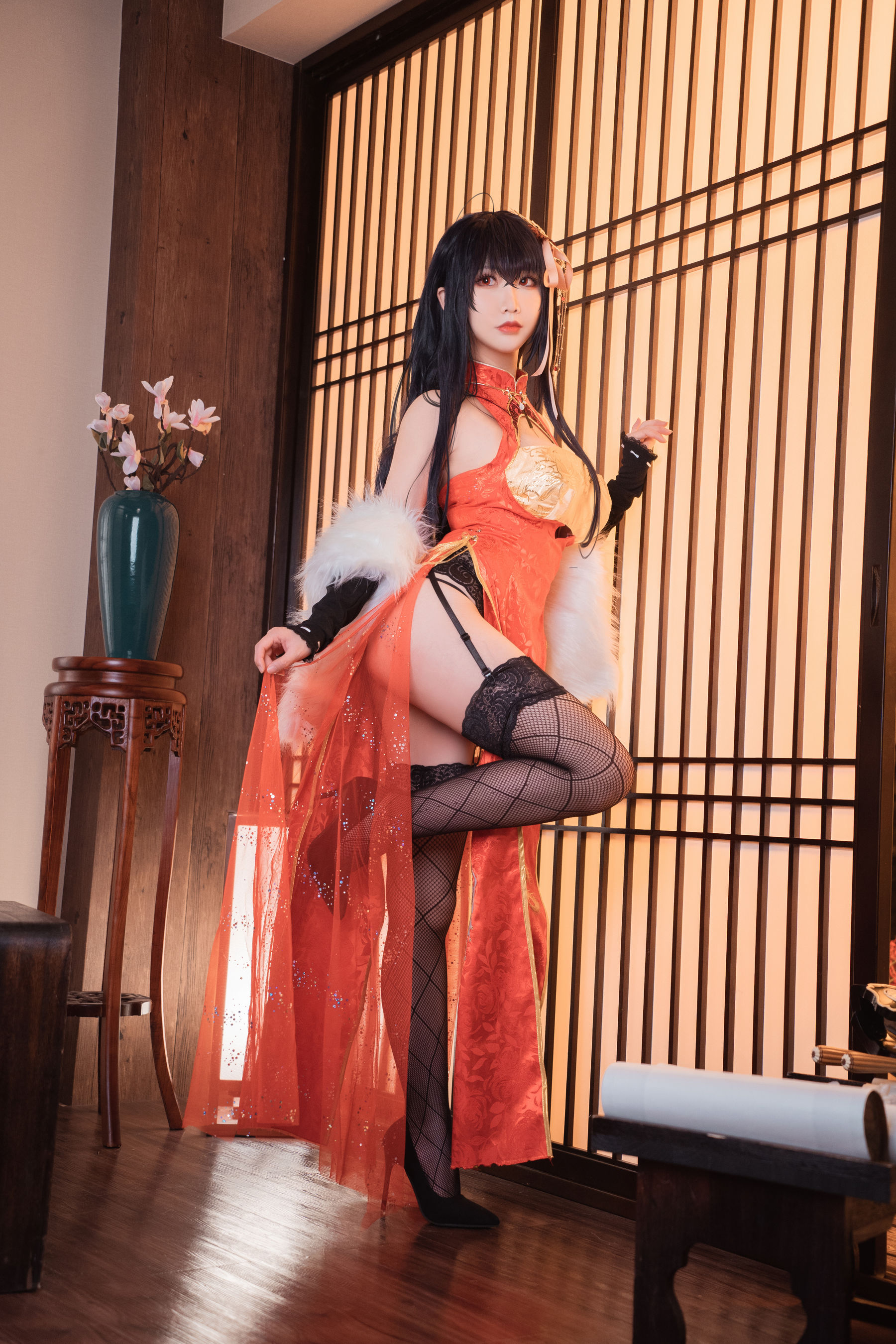 可爱人气Coser面饼仙儿 - 大凤旗袍-图15