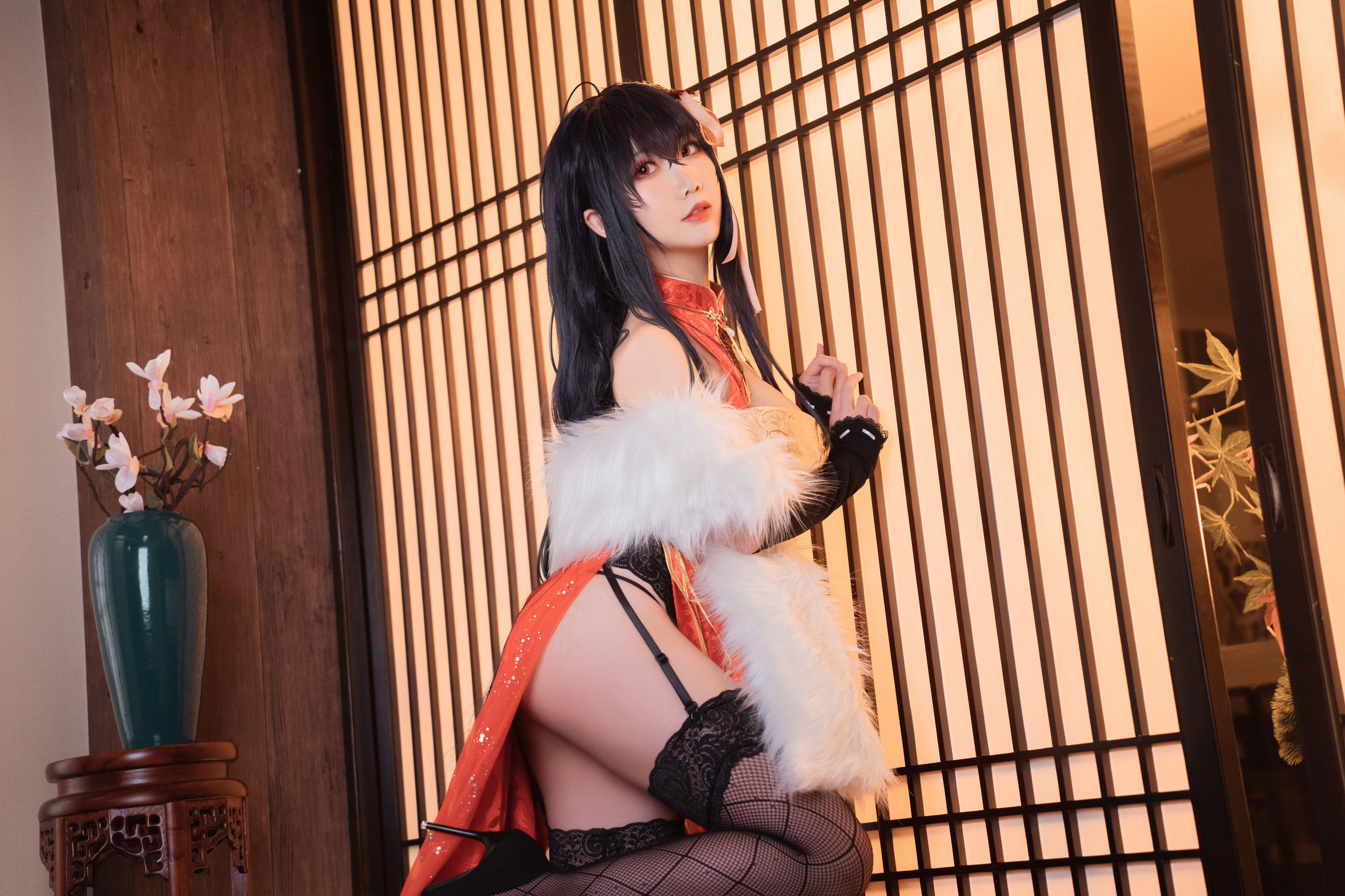 可爱人气Coser面饼仙儿 - 大凤旗袍-图16