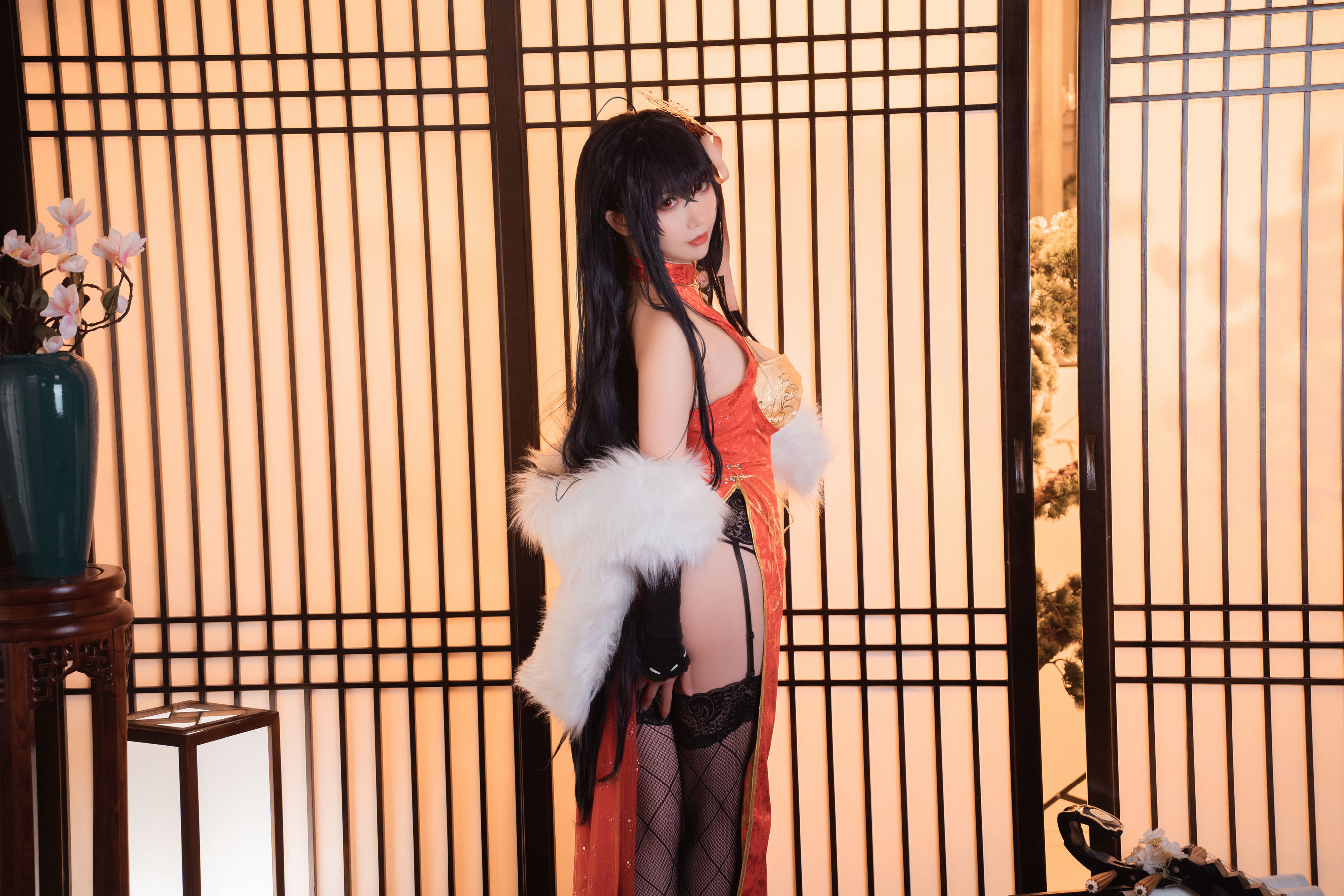 可爱人气Coser面饼仙儿 - 大凤旗袍-图17