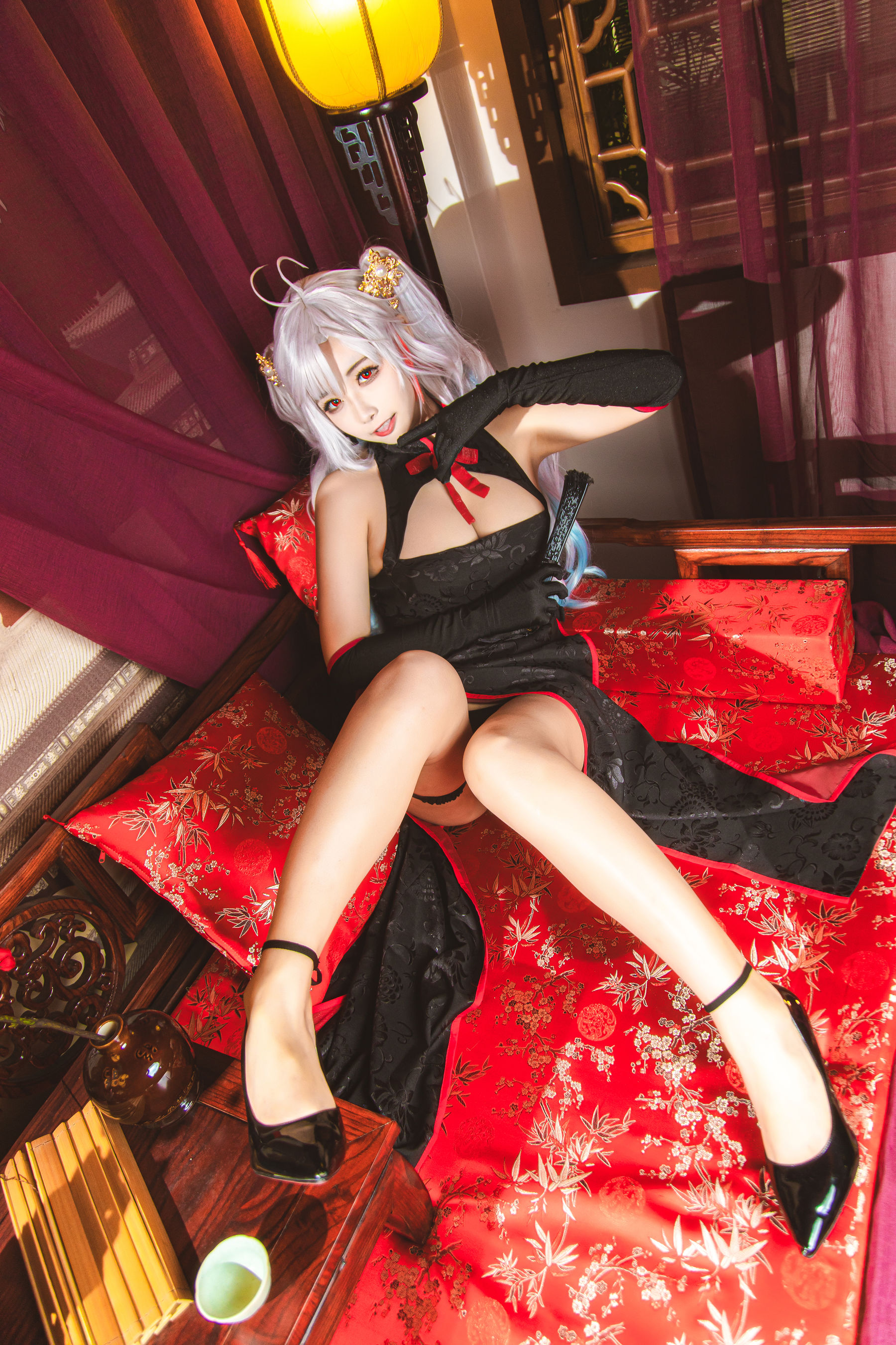 微博妹子Momoko葵葵 - 欧根之旗袍-图8