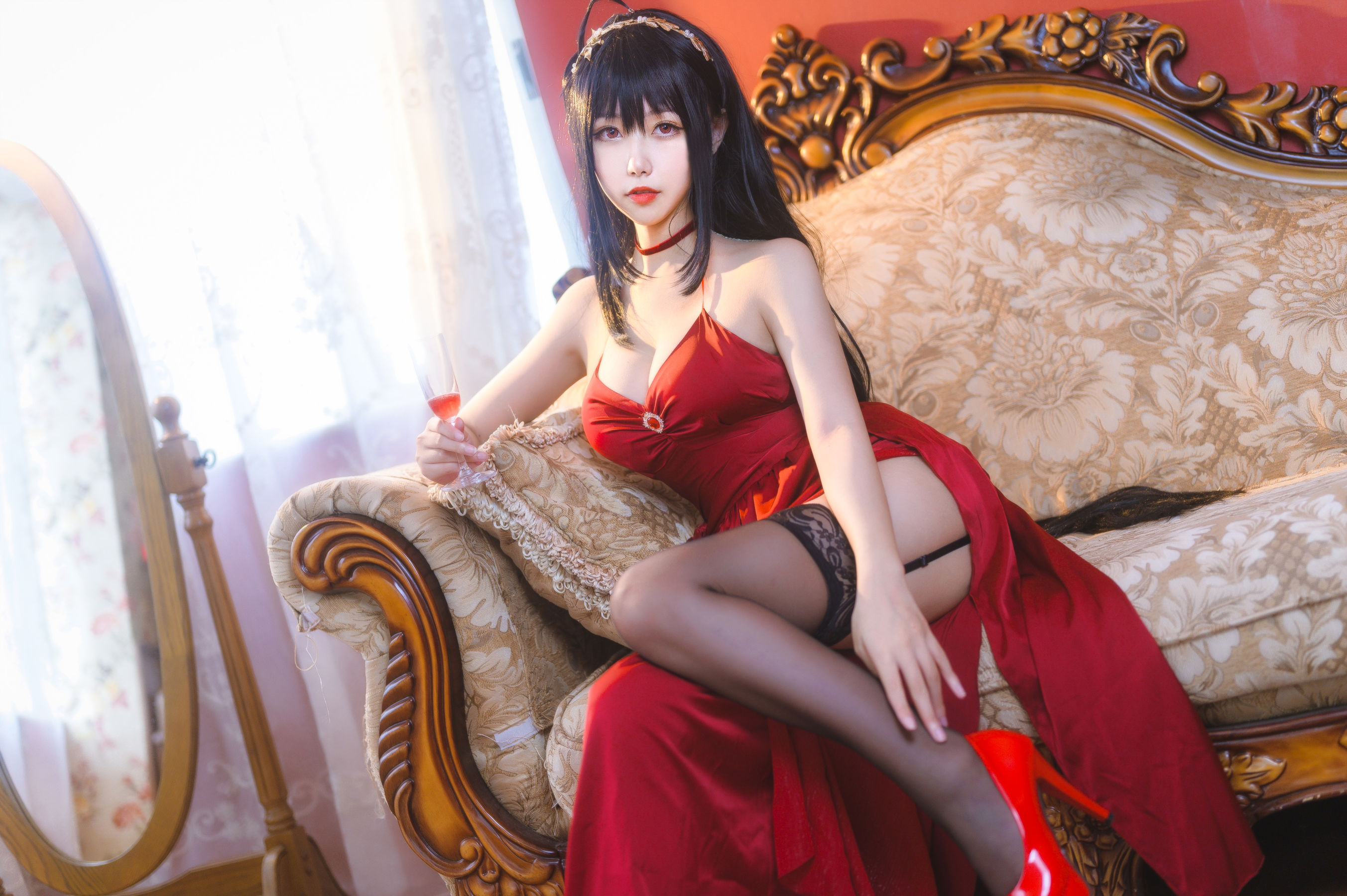 微博妹子Momoko葵葵 - 大凤之礼服-图1