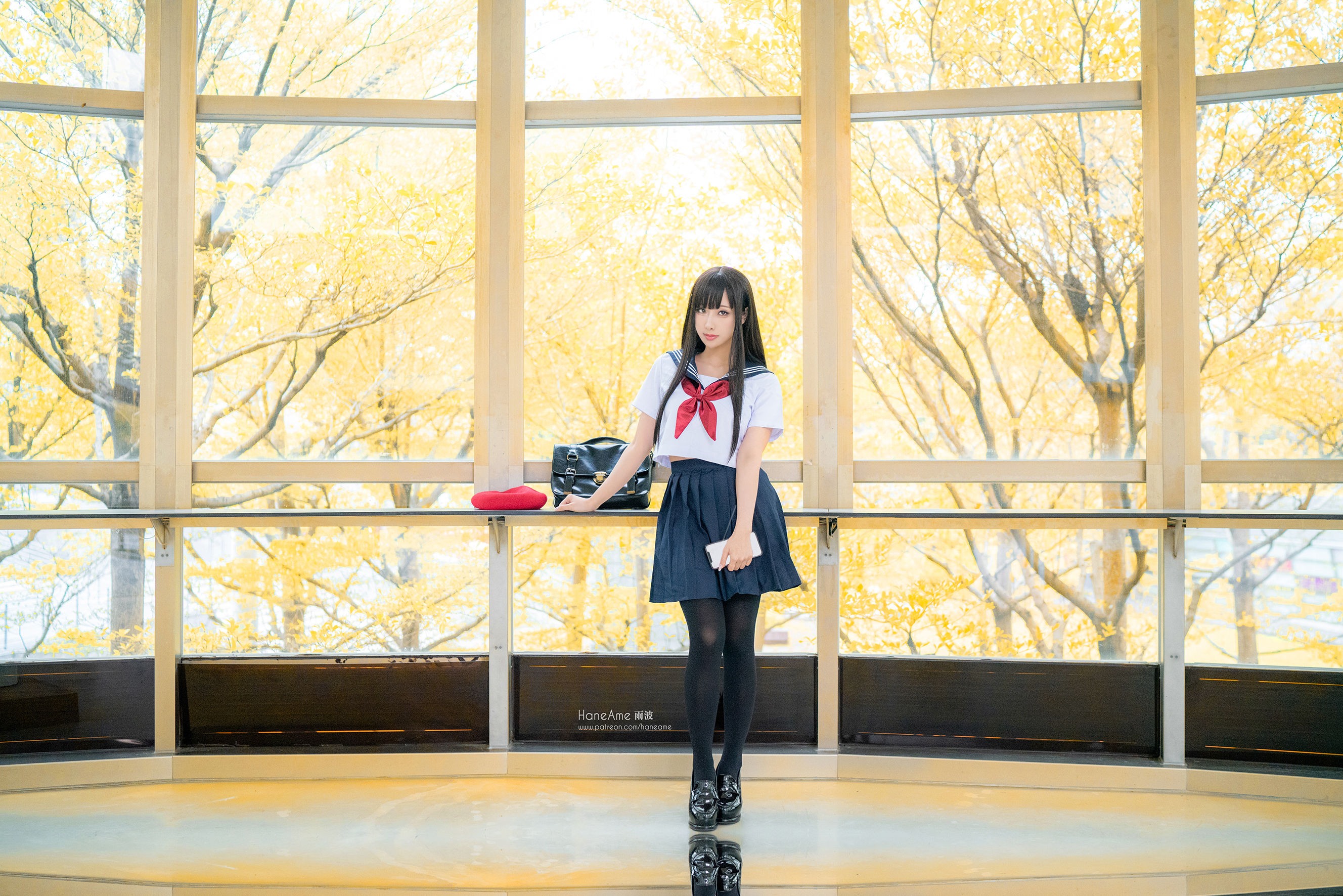 Hane Ame 雨波写真 - JK-图1