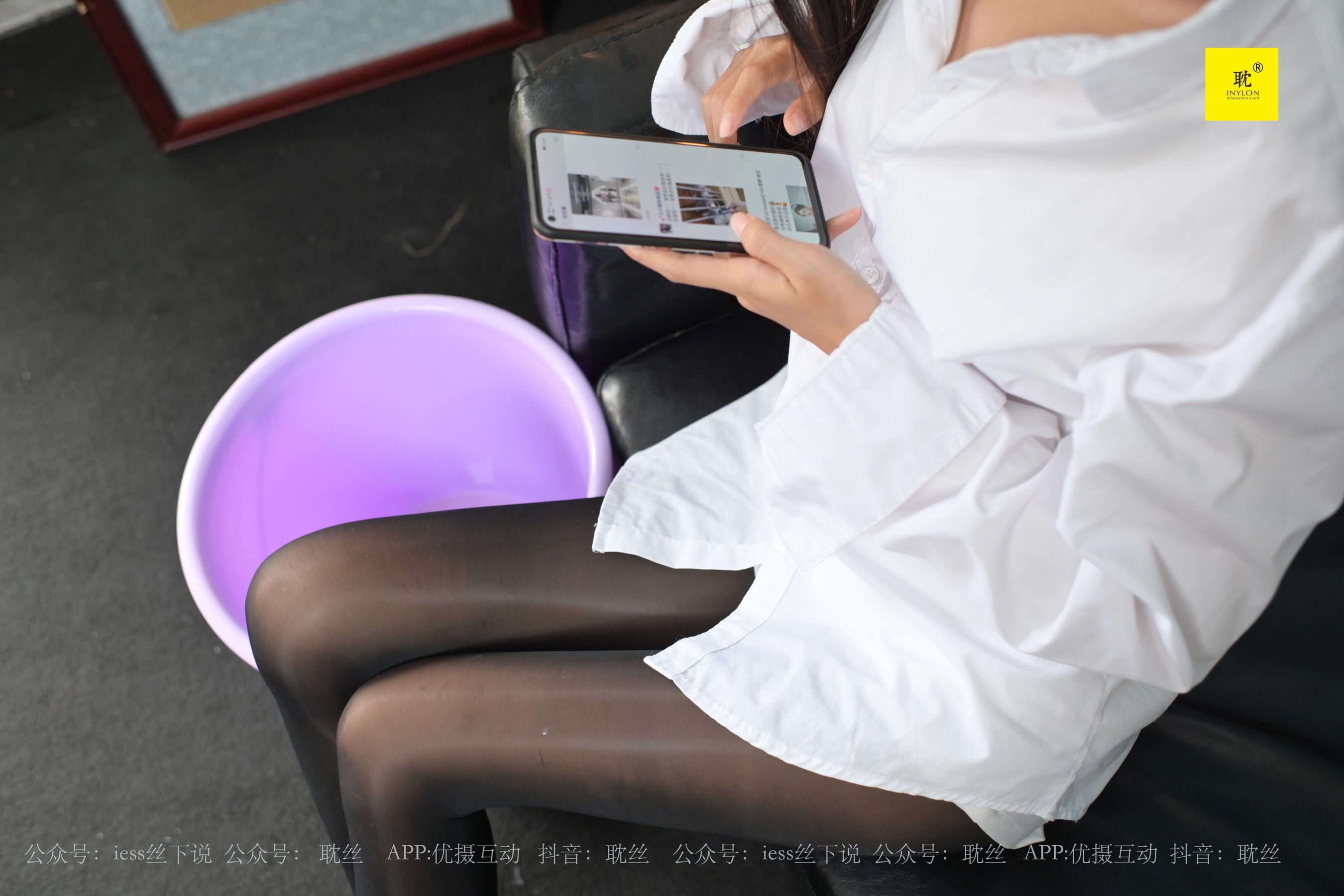 第N种幻想 邻居家借水1 衬衫+黑色亮丝+不湿水-图44