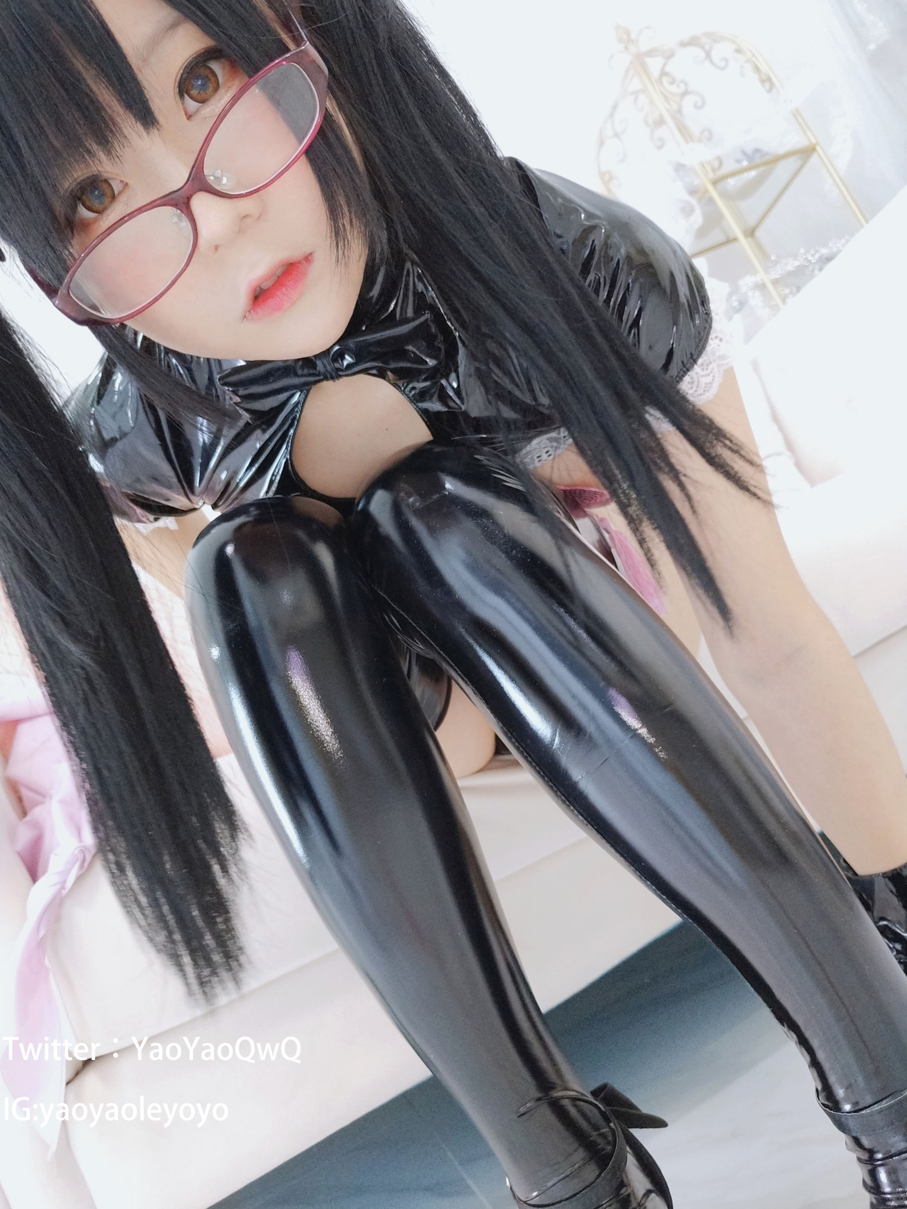 萌妹子Coser摇摇乐yoyo - 恶魔女仆-图14