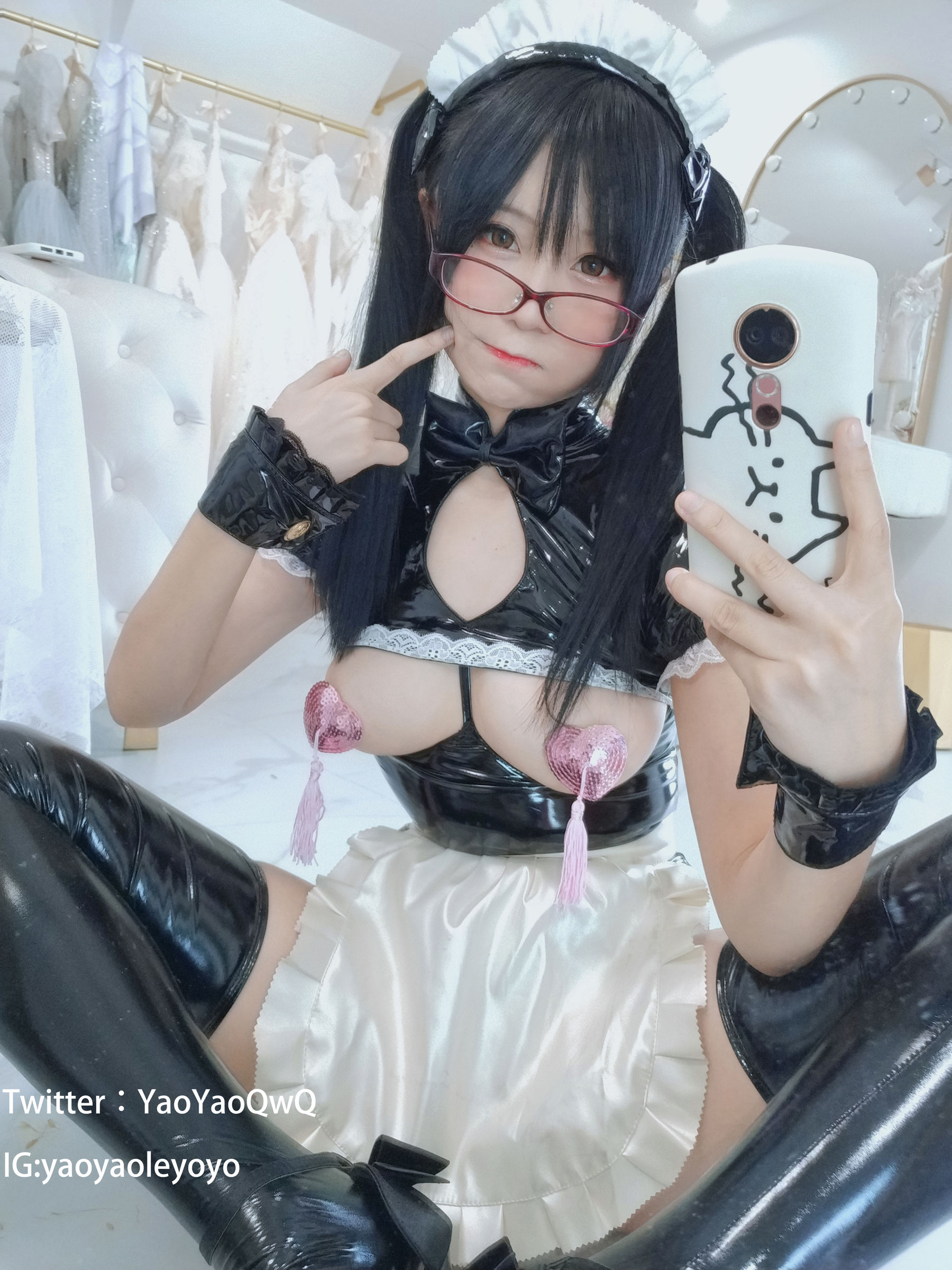 萌妹子Coser摇摇乐yoyo - 恶魔女仆-图44